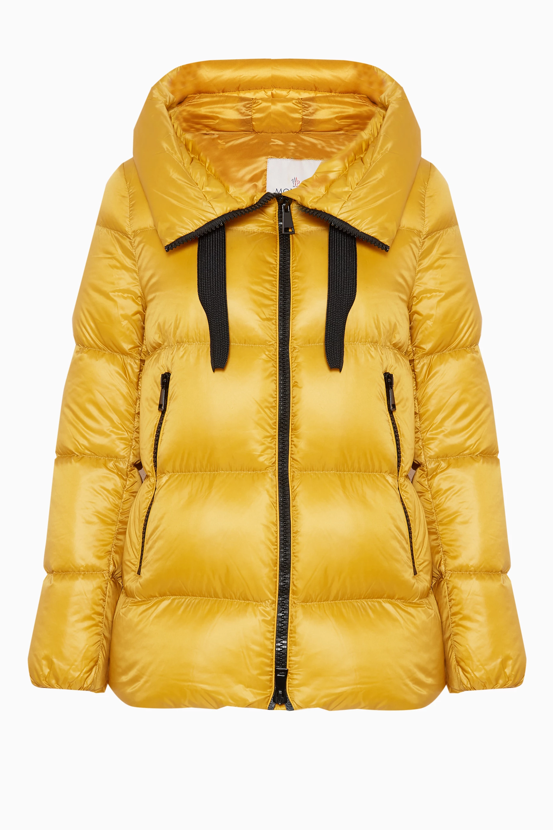 Buy Moncler Yellow Mustard Yellow Hooded Serin Jacket for Women in