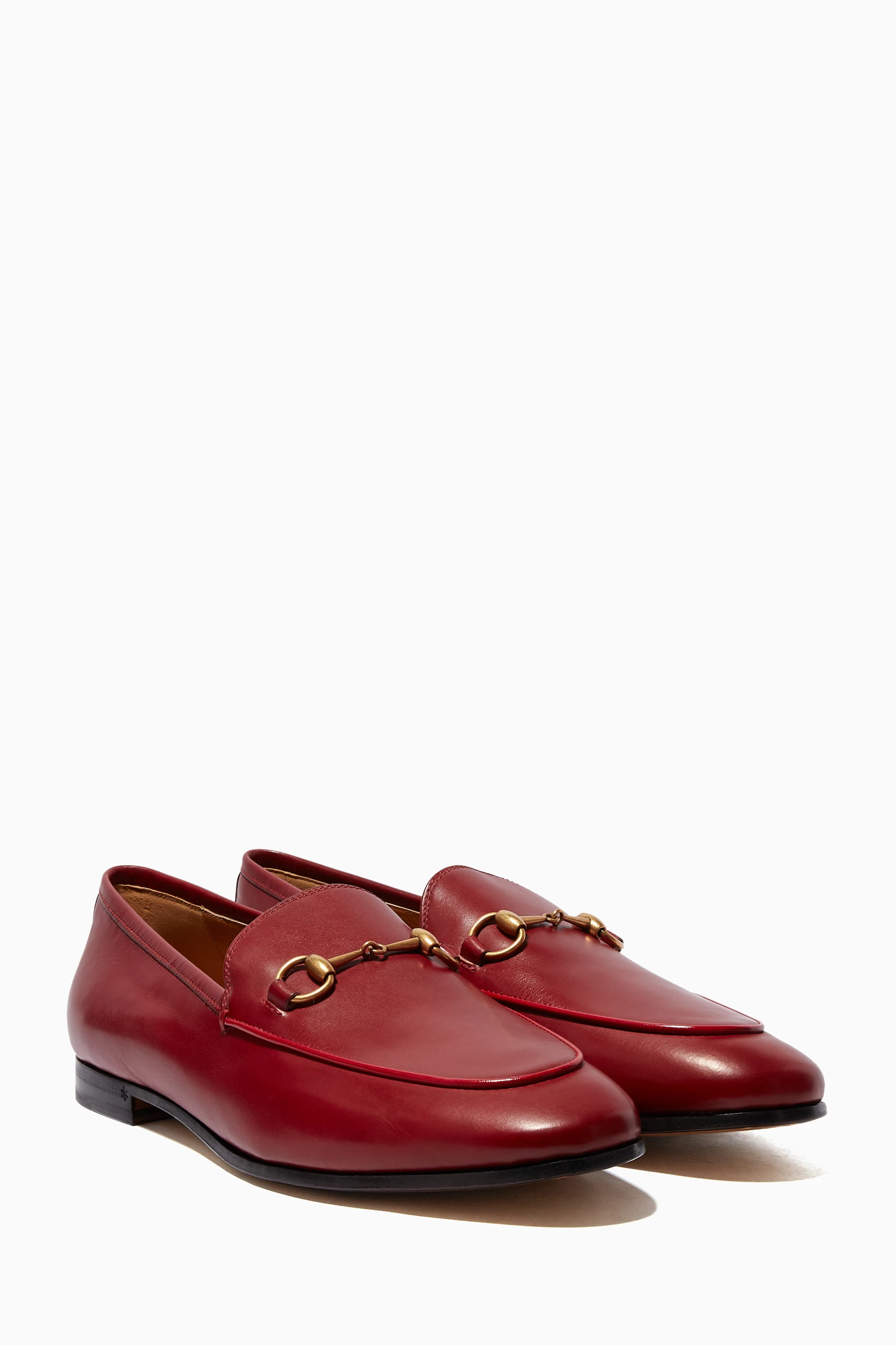 Red gucci on sale jordaan loafers