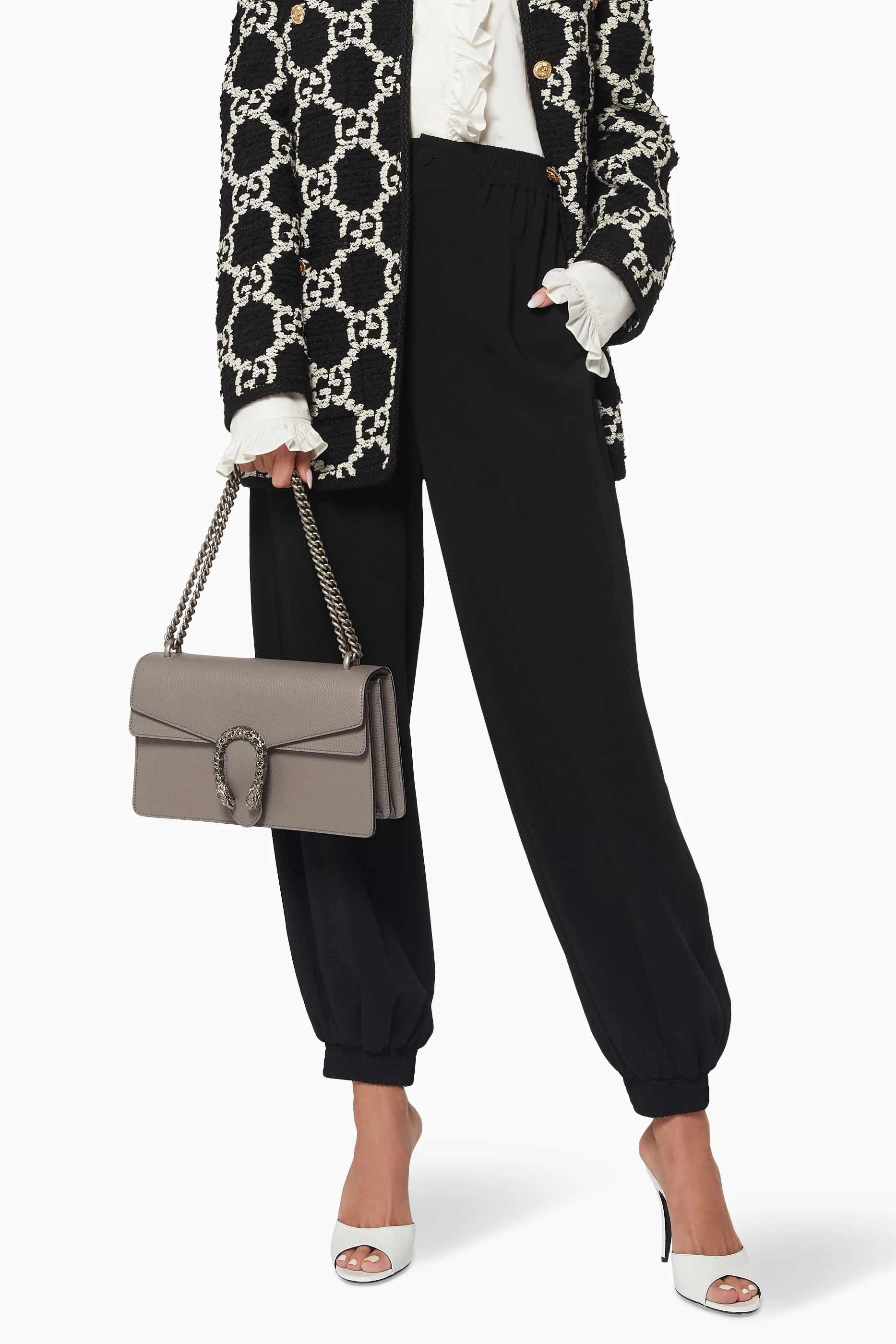 Buy Gucci Grey Small Dionysus Leather Shoulder Bag for Women in UAE Ounass