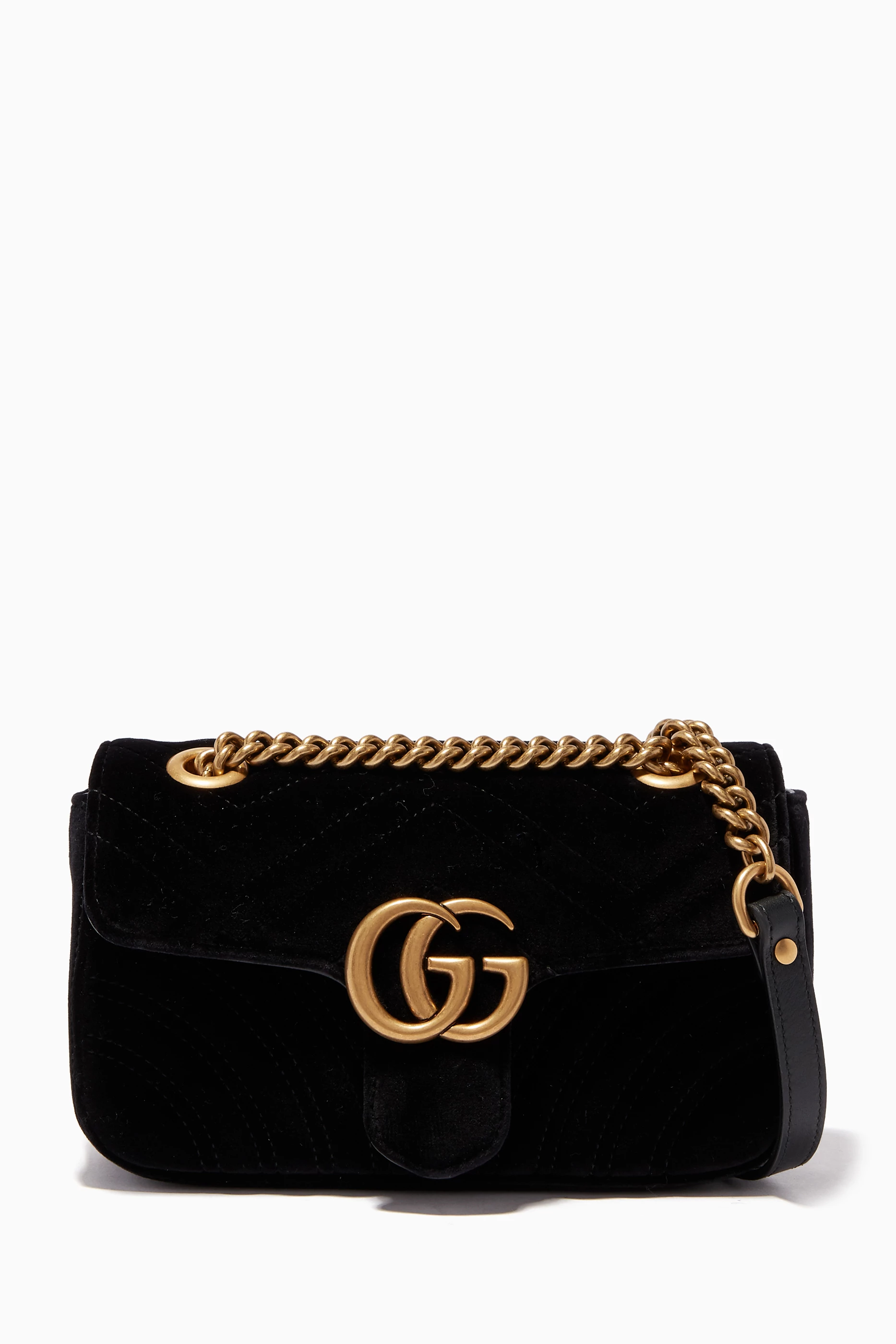 Gucci black velvet marmont 2.0 clearance