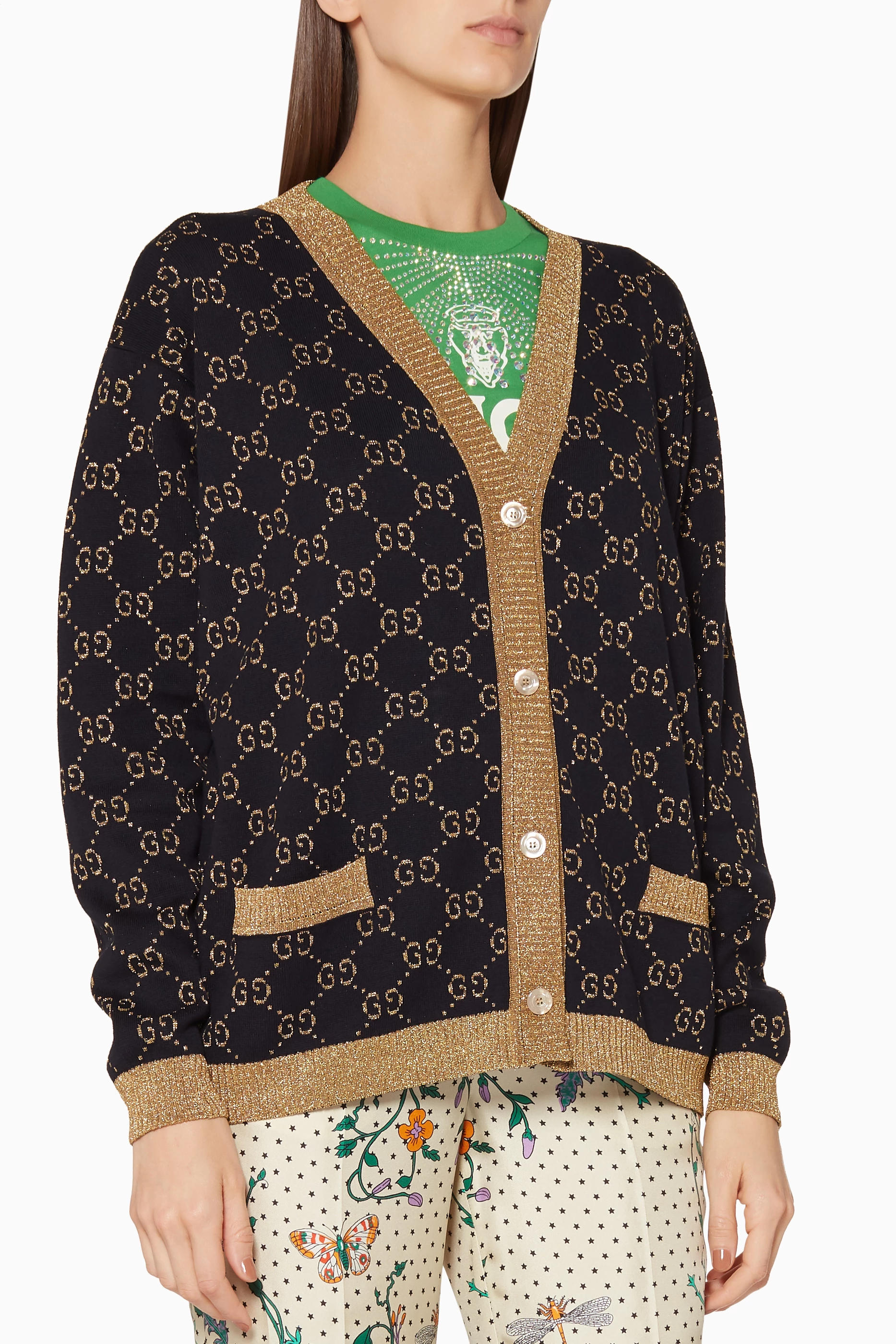 Gucci cheap gold cardigan