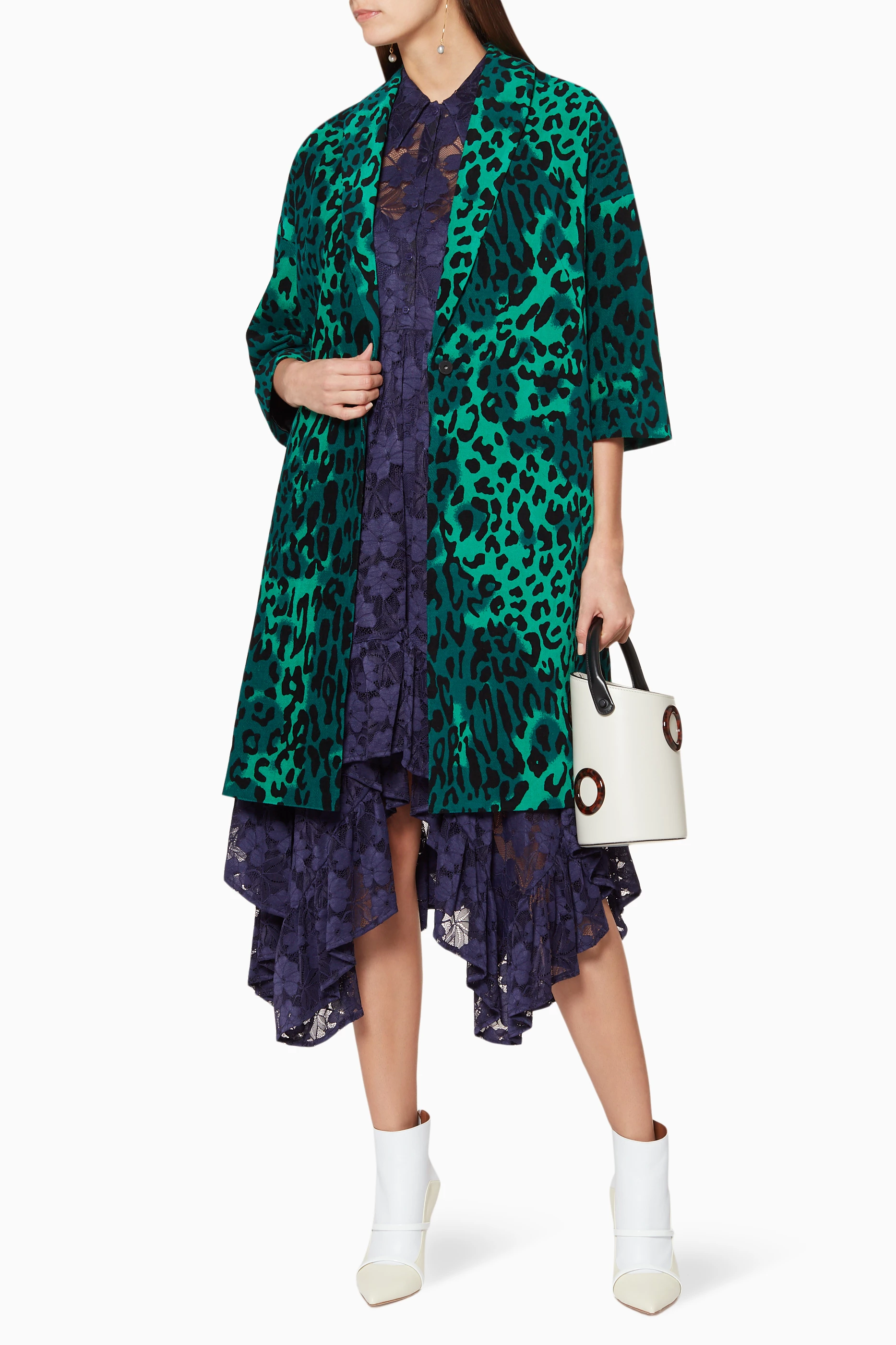 Buy Baum und Pferdgarten Green Green Leopard Motif Dara Coat for Women in UAE Ounass