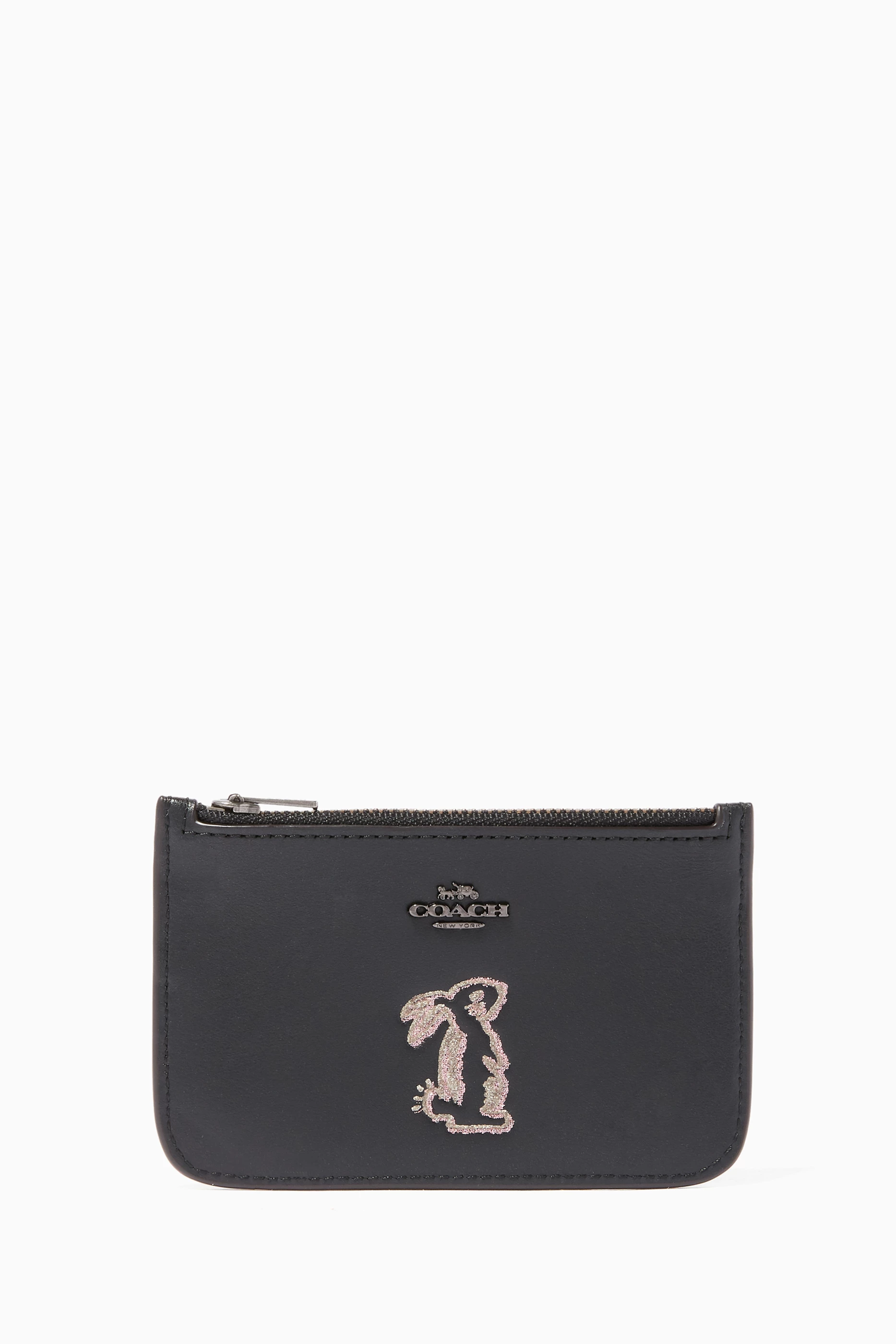 Buy Coach Black Coach X Selena Gomez Bunny Selena Zip Card Case