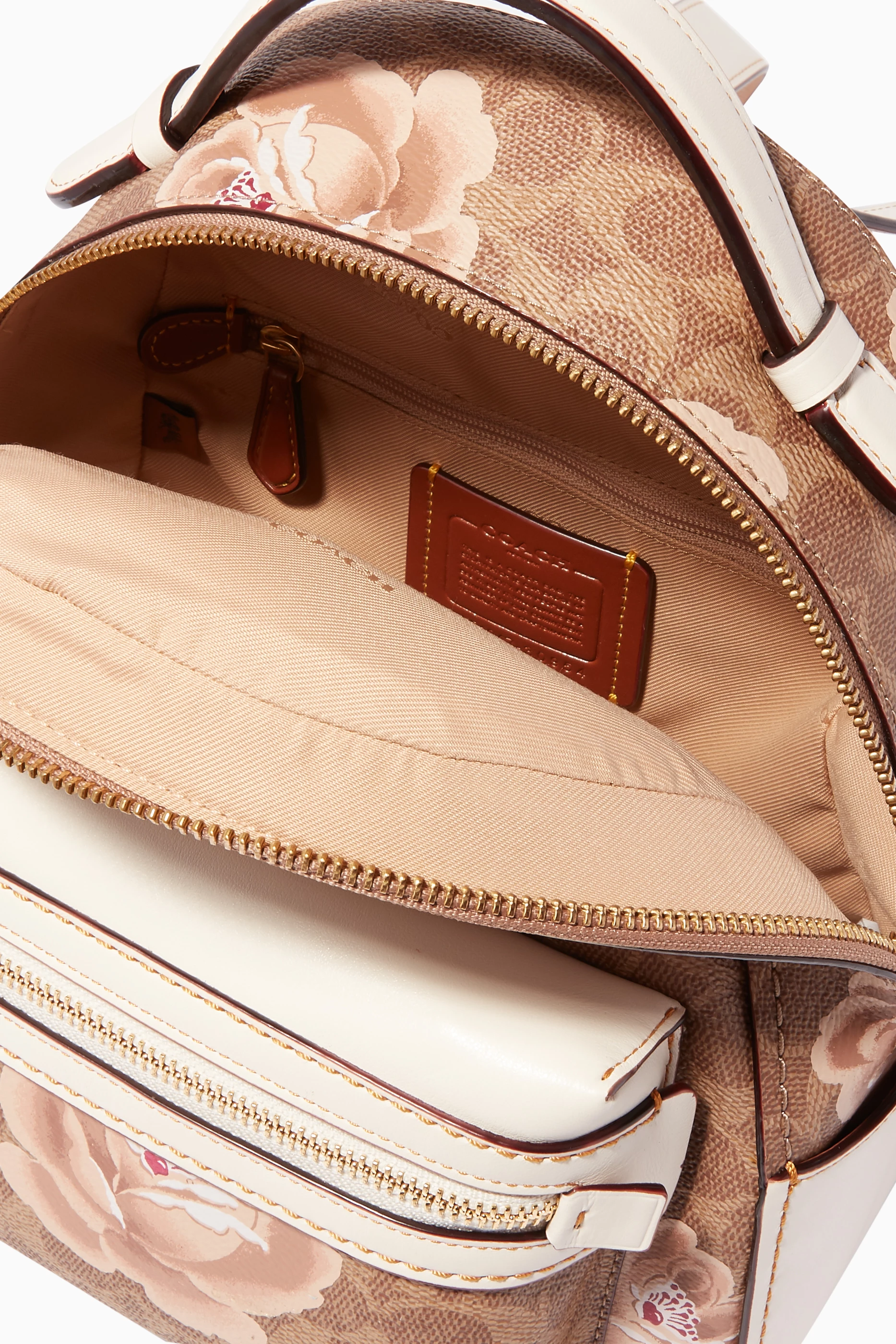Campus backpack 23 cheap in signature rose print