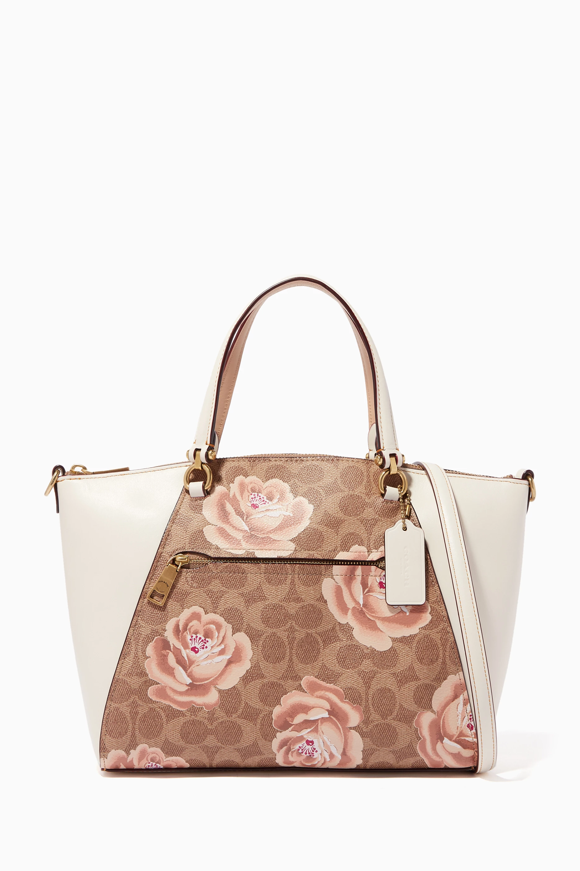 Coach prairie satchel sales with rose print