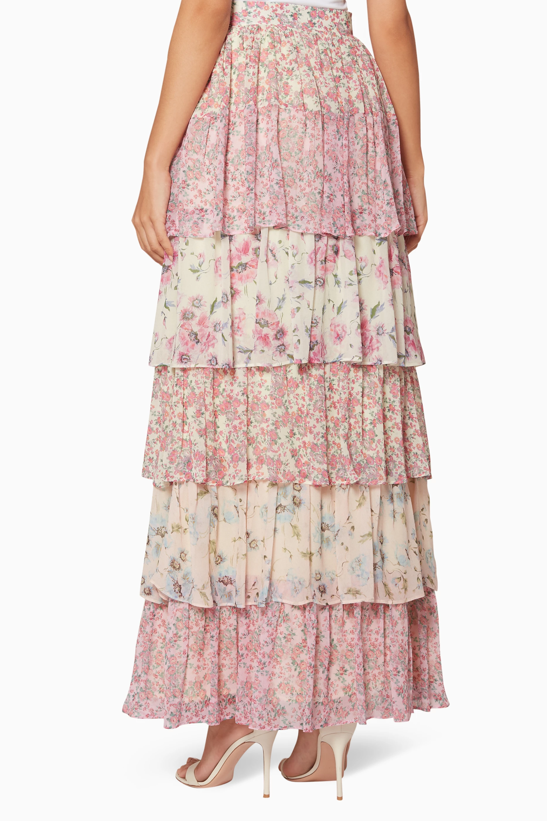 Maxi ruffle skirt top