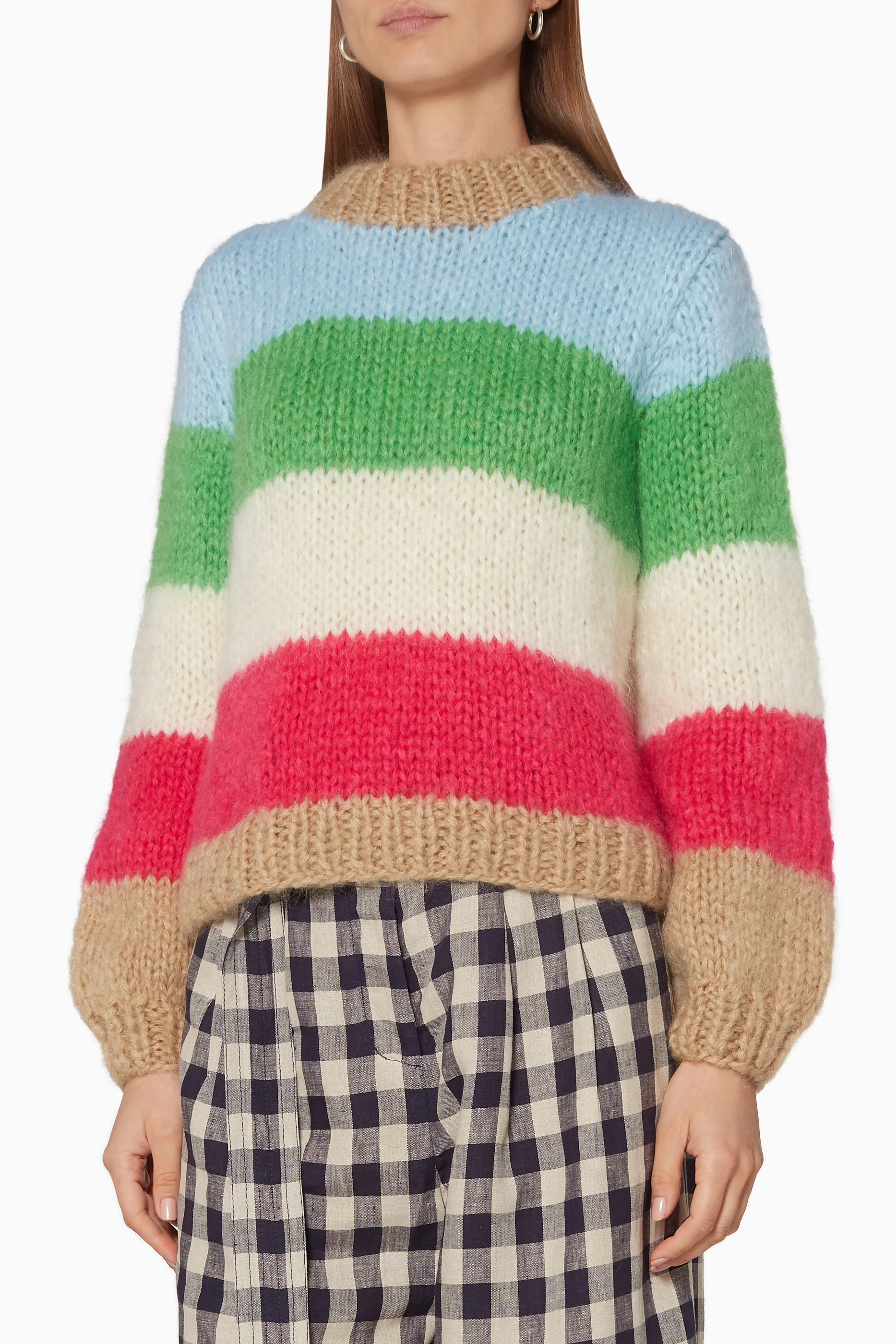 Ganni julliard striped sweater store