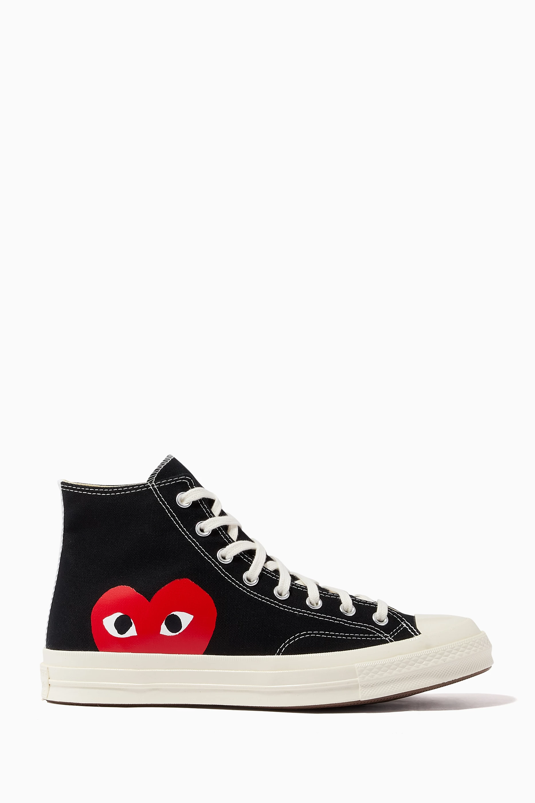 Buy Comme des Garçons PLAY Black x Converse Chuck 70 Top Sneakers in Canvas for | UAE