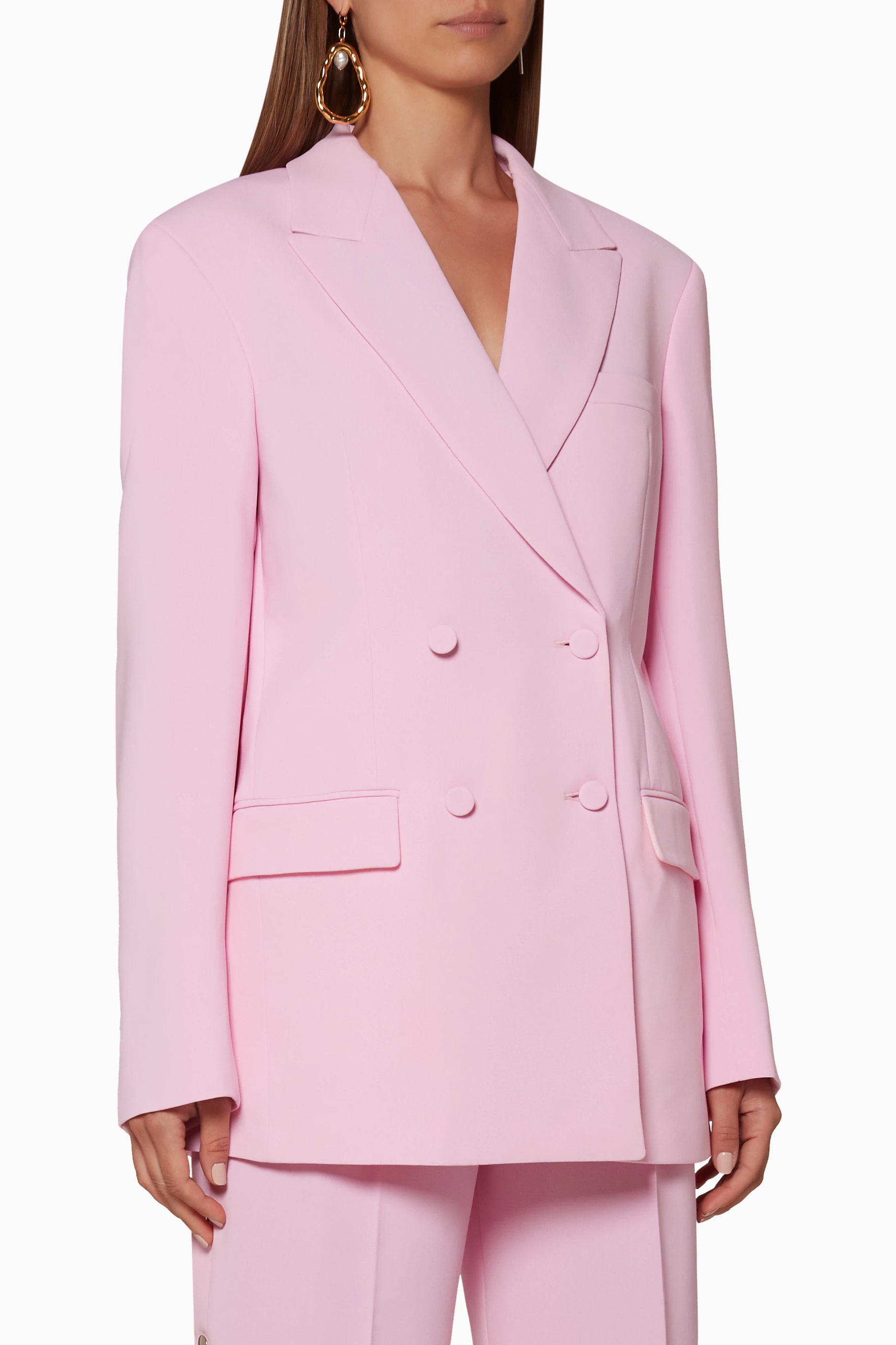 Buy Pink Pink Double Breasted Oversized Blazer for Women in UAE Ounass