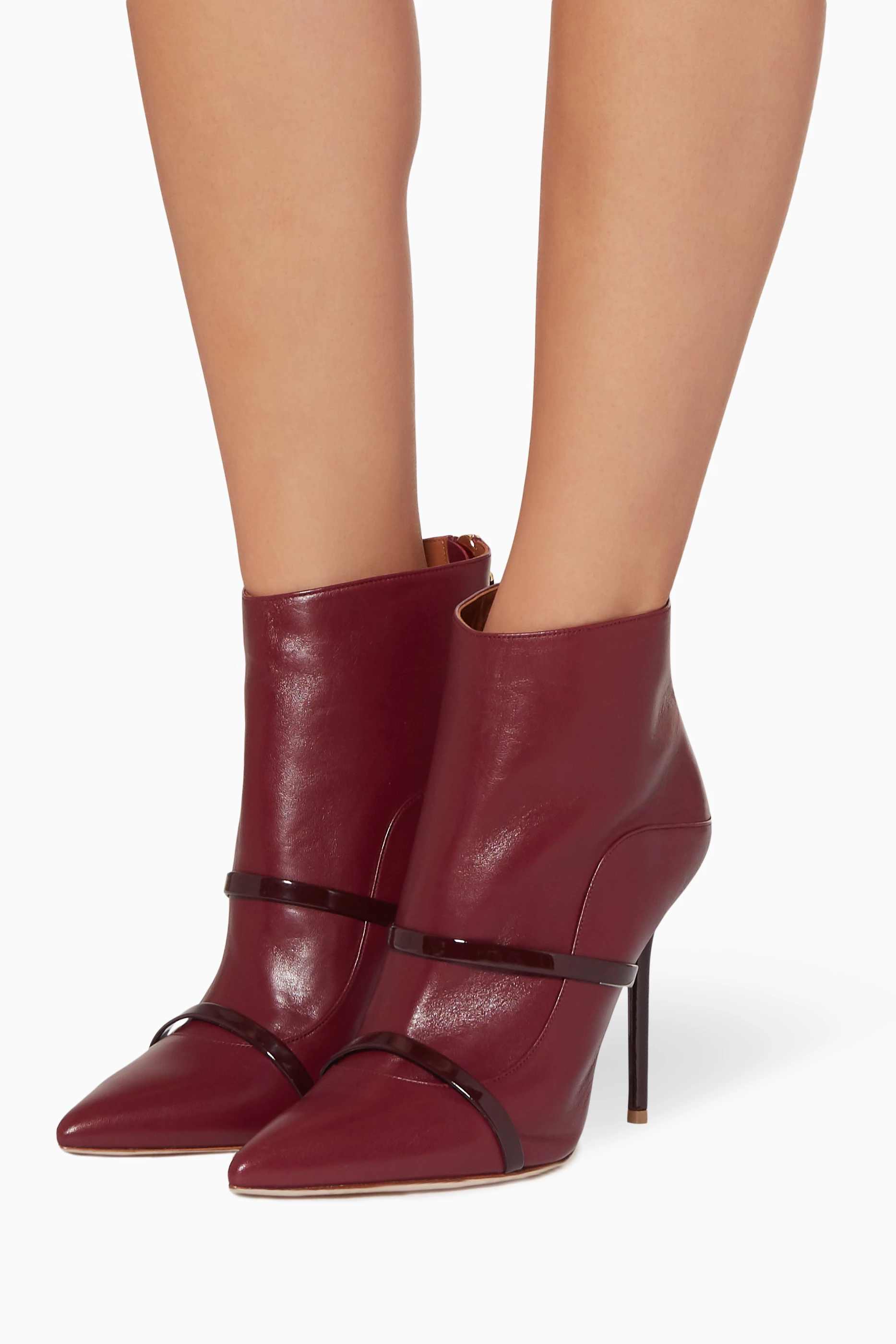 Buy Malone Souliers Red Dark Red Madison Leather Boots for Women in UAE Ounass
