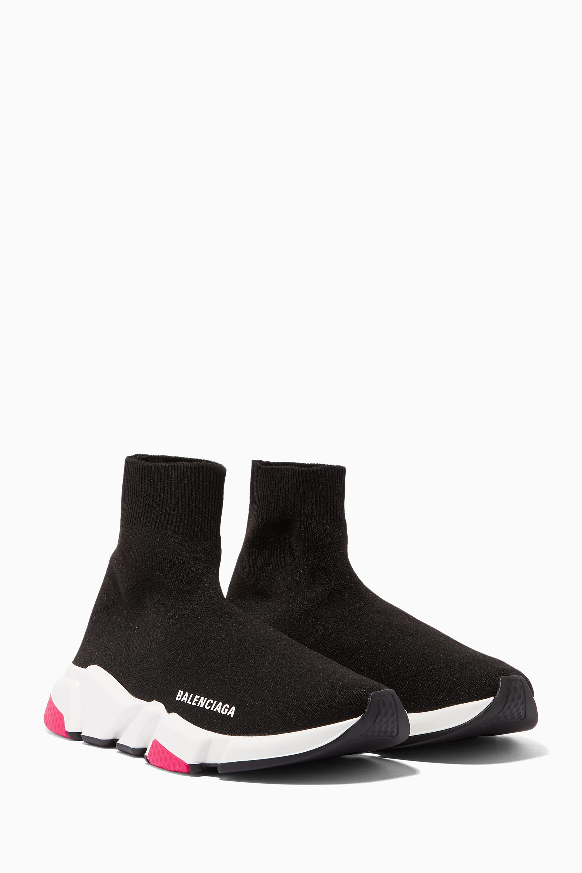 Buy Balenciaga Black Black Speed High Top Sneakers for Women in