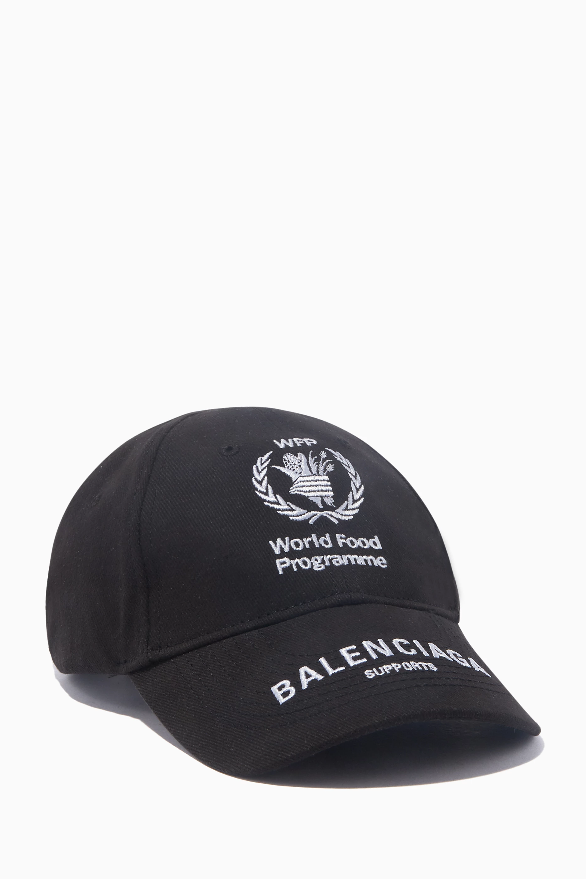 Buy Balenciaga Black Black World Food Programme Logo Cap for