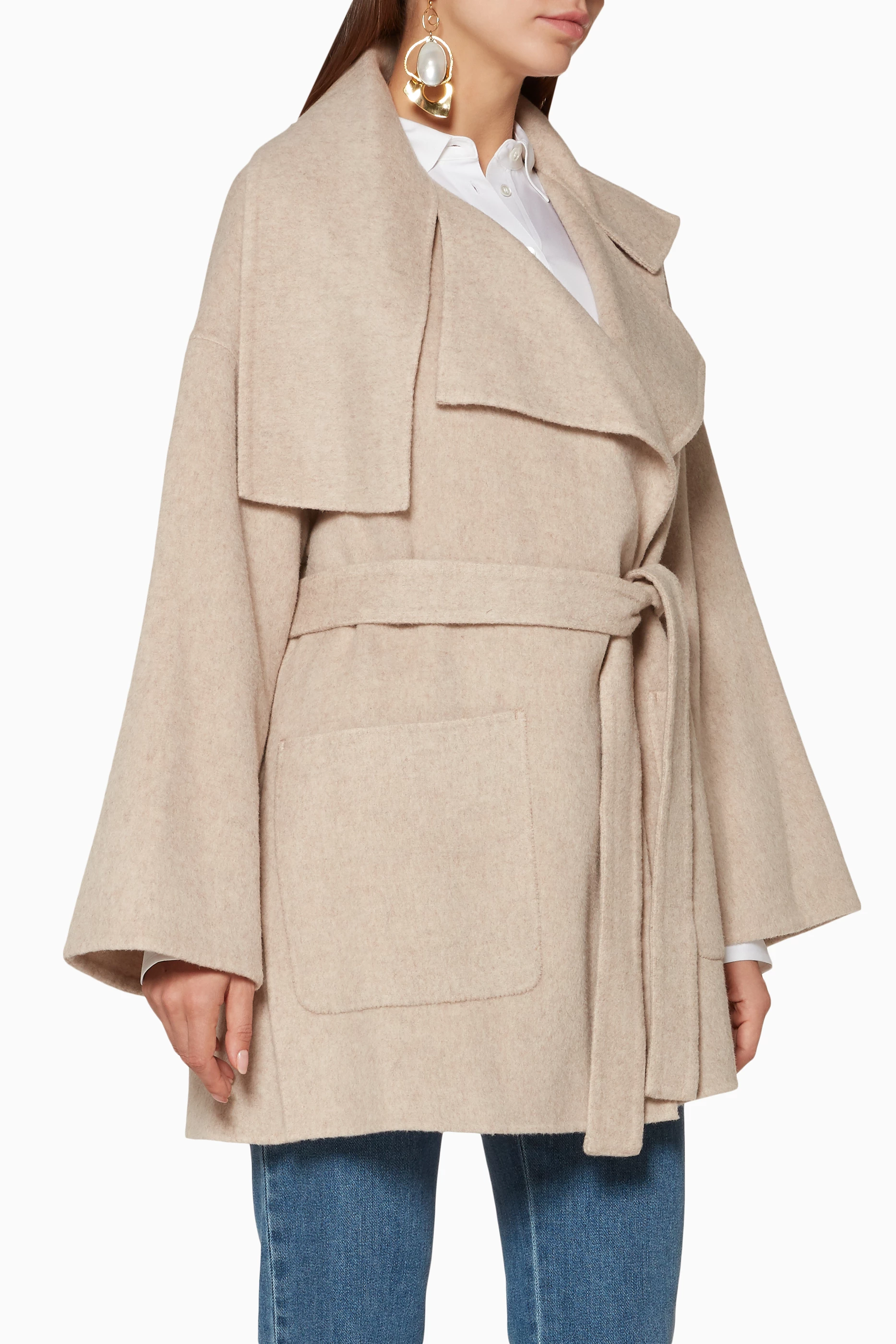 Vince blanket discount coat oatmeal