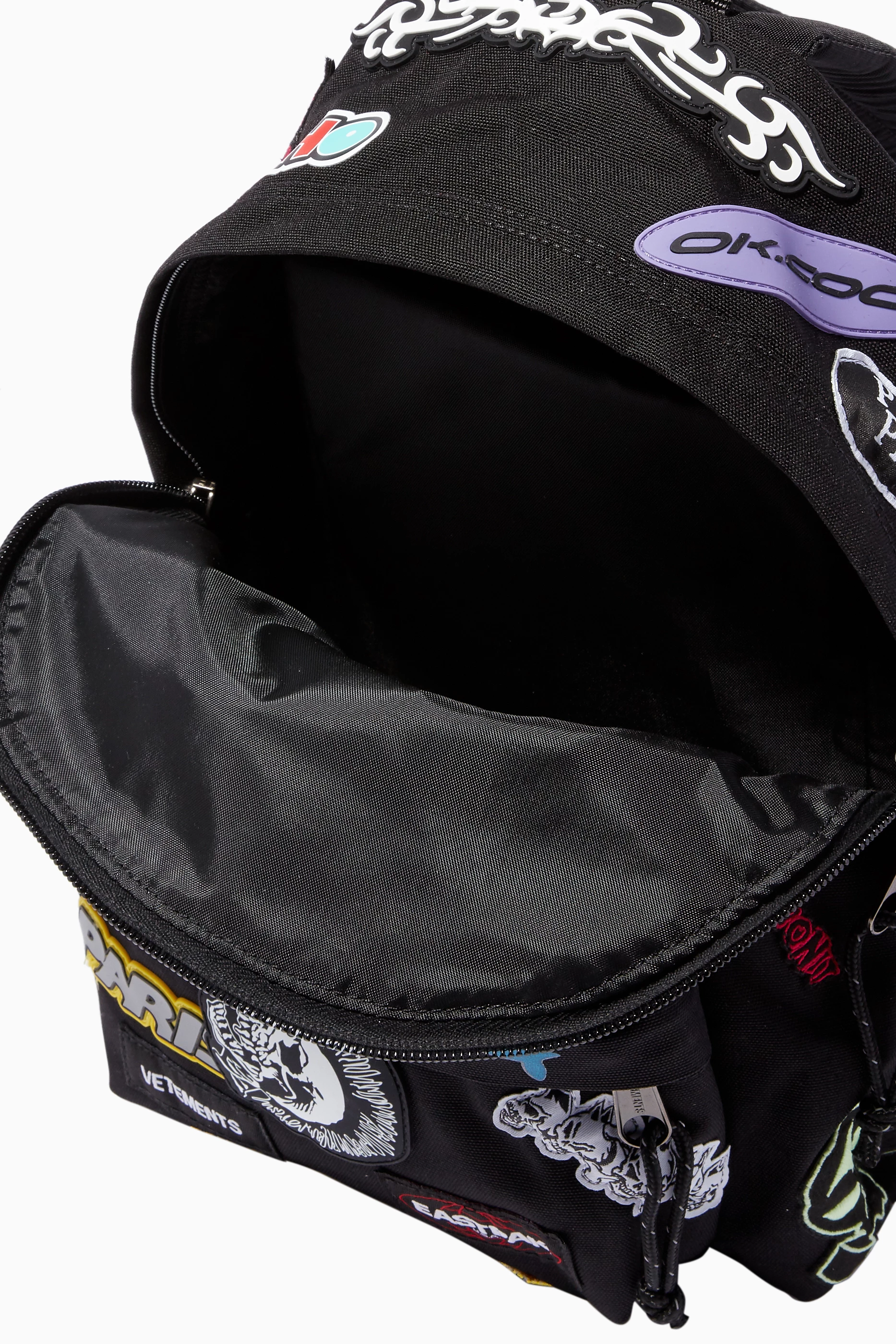 Buy Vetements Black Vetements X Eastpak Embroidered Backpack for