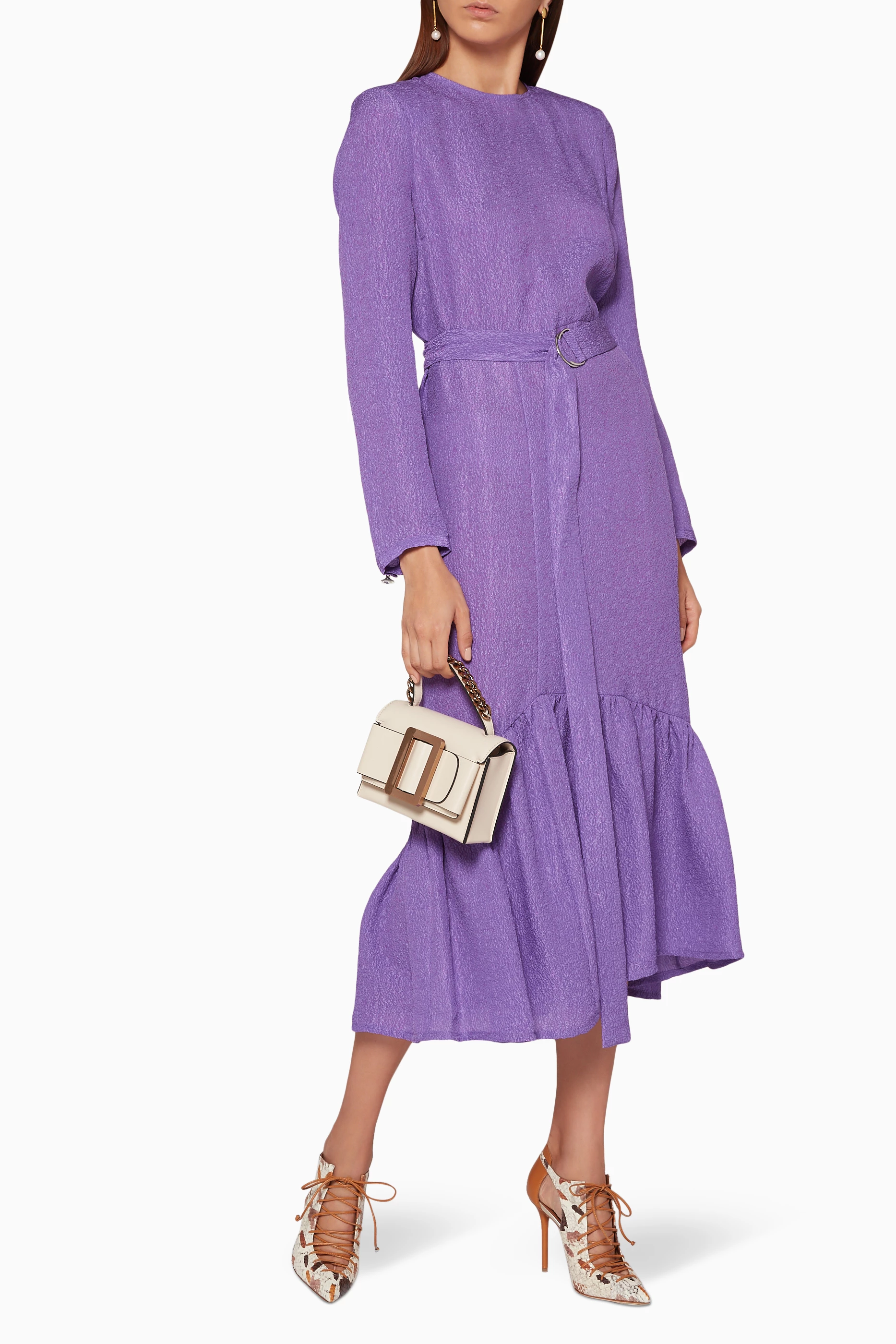 Buy Baum und Pferdgarten Purple Purple Adal Midi Dress for Women in UAE Ounass