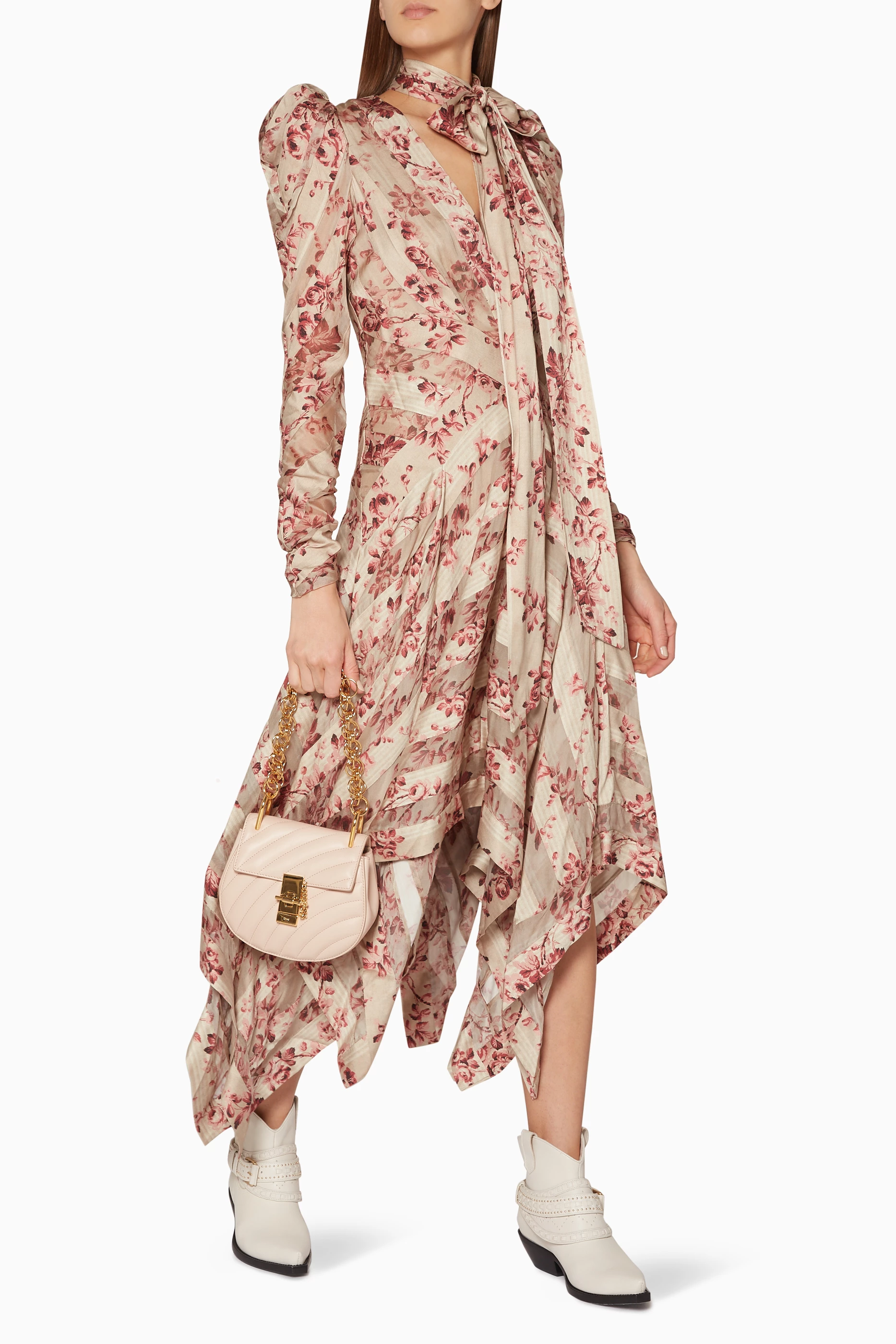Unbridled chevron 2025 silk dress