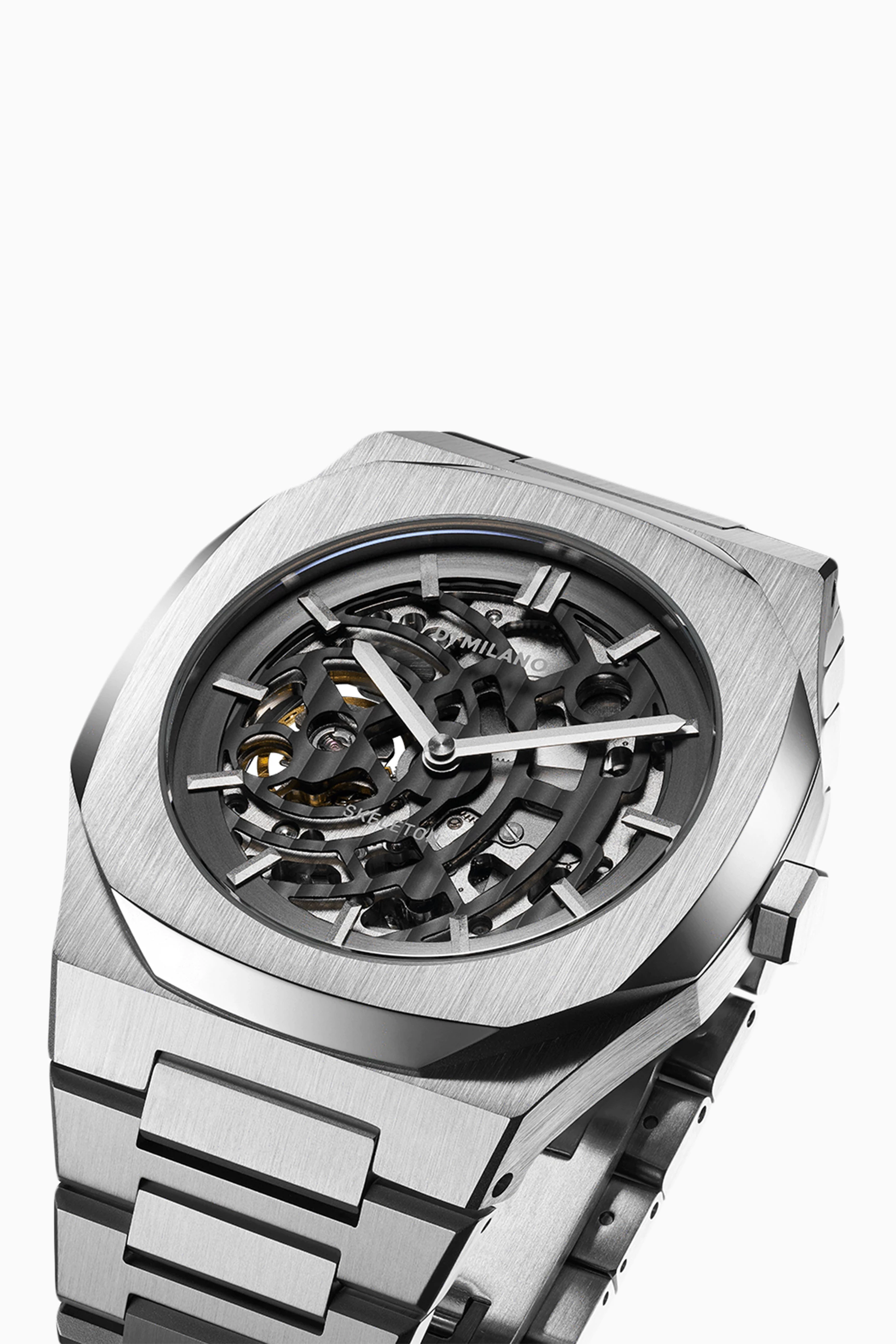 Buy D1 Milano Silver Skeleton Bracelet 41.5mm Watch for Men in UAE