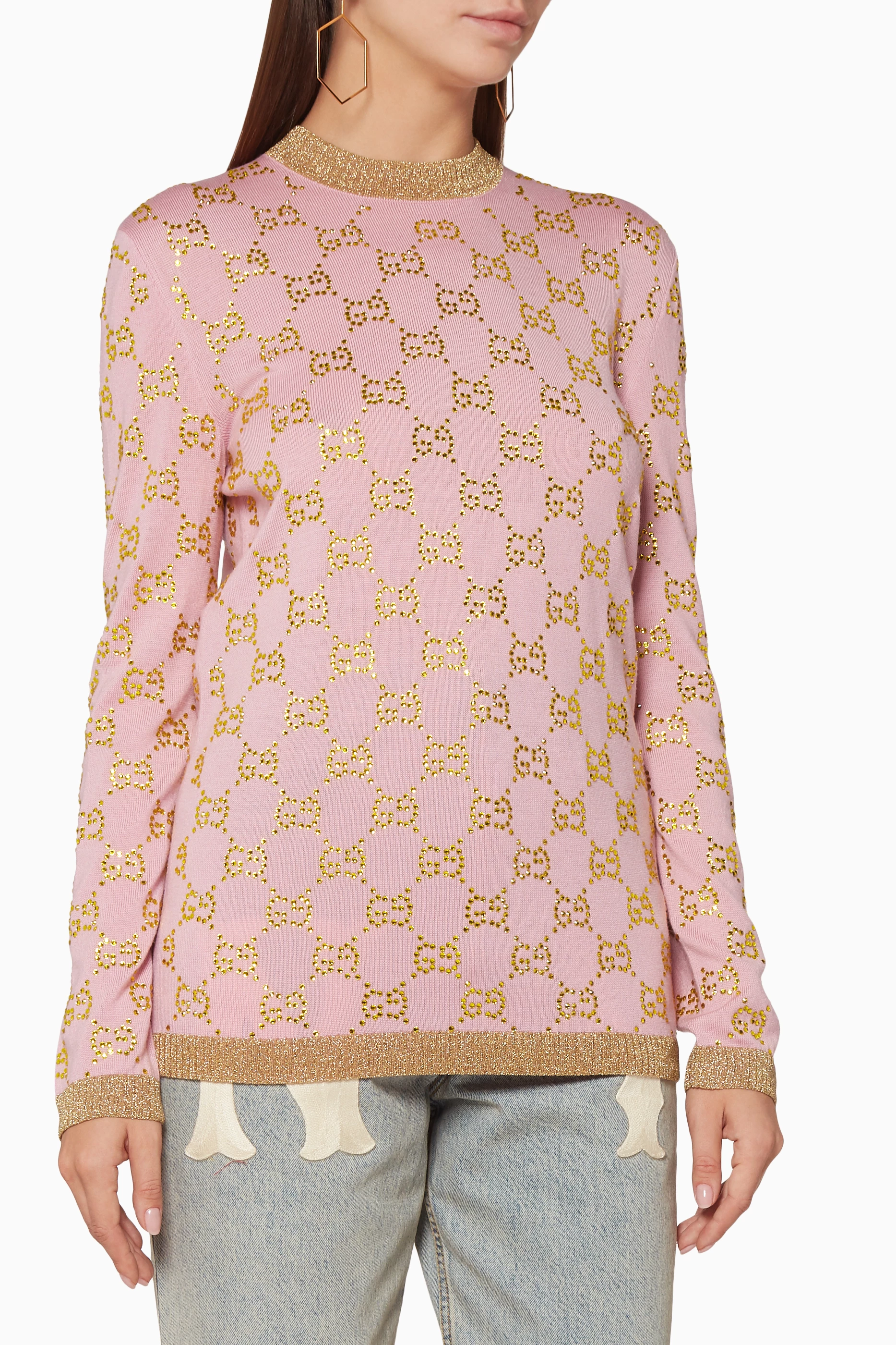 Gucci rhinestone sweater store