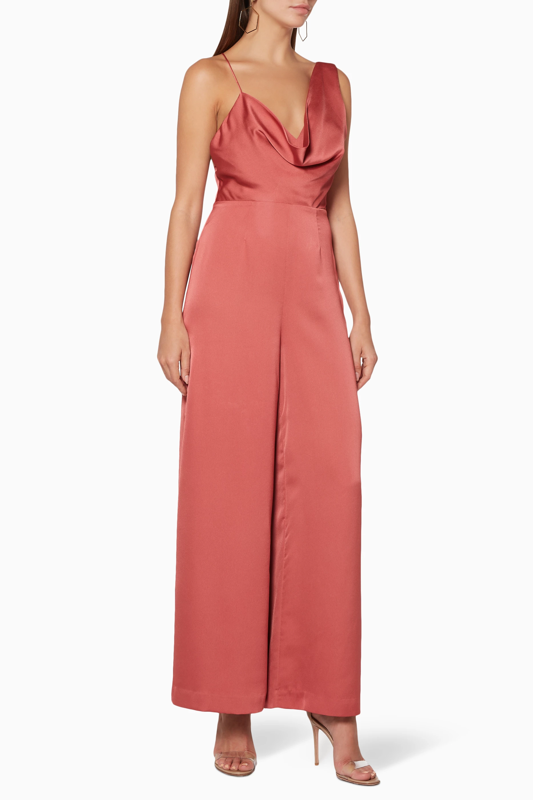Buy Keepsake The Label Pink Faded Rose Draped Romance Jumpsuit for