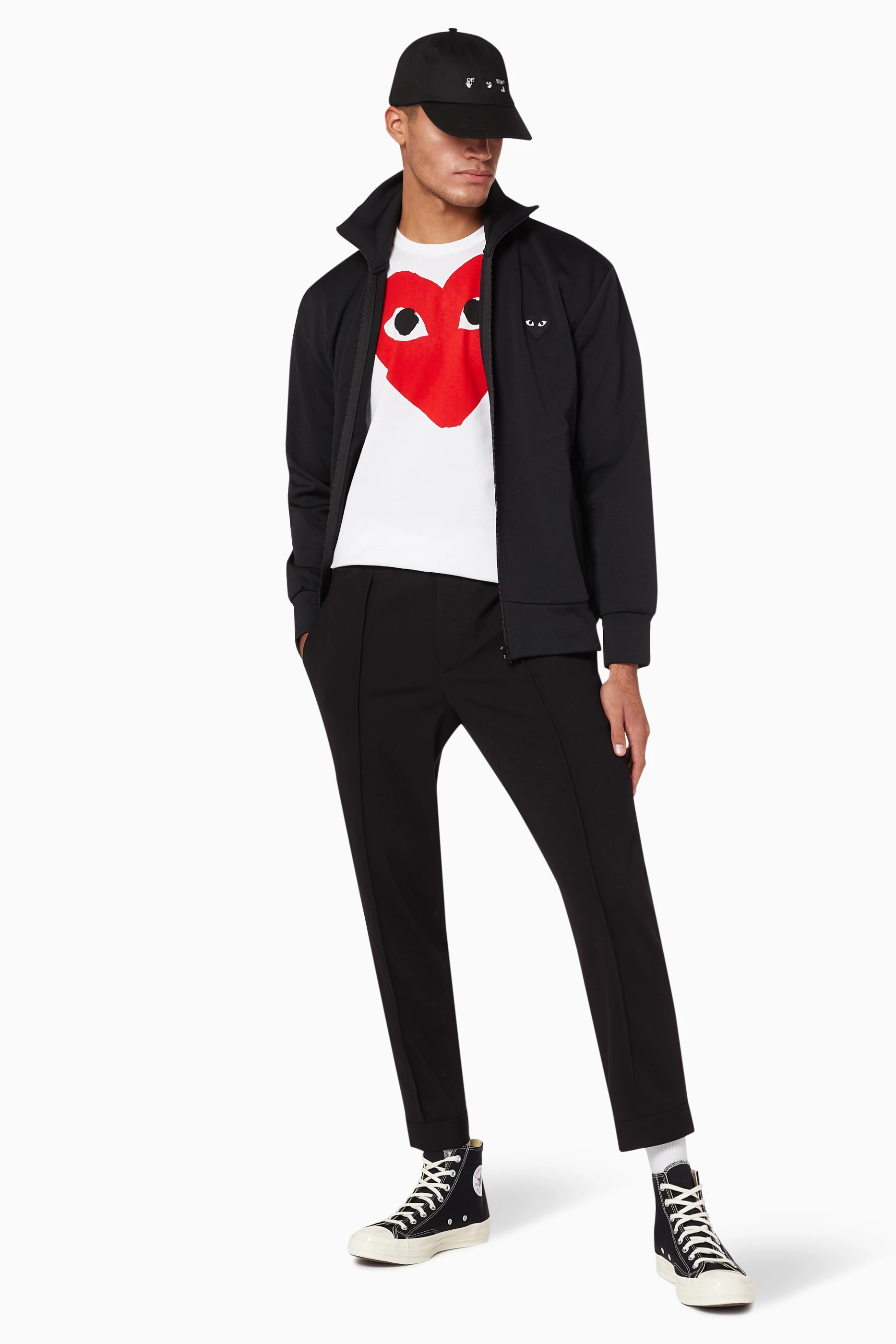 Buy Comme des Gar ons PLAY Black Logo Print Jersey Sweatshirt for