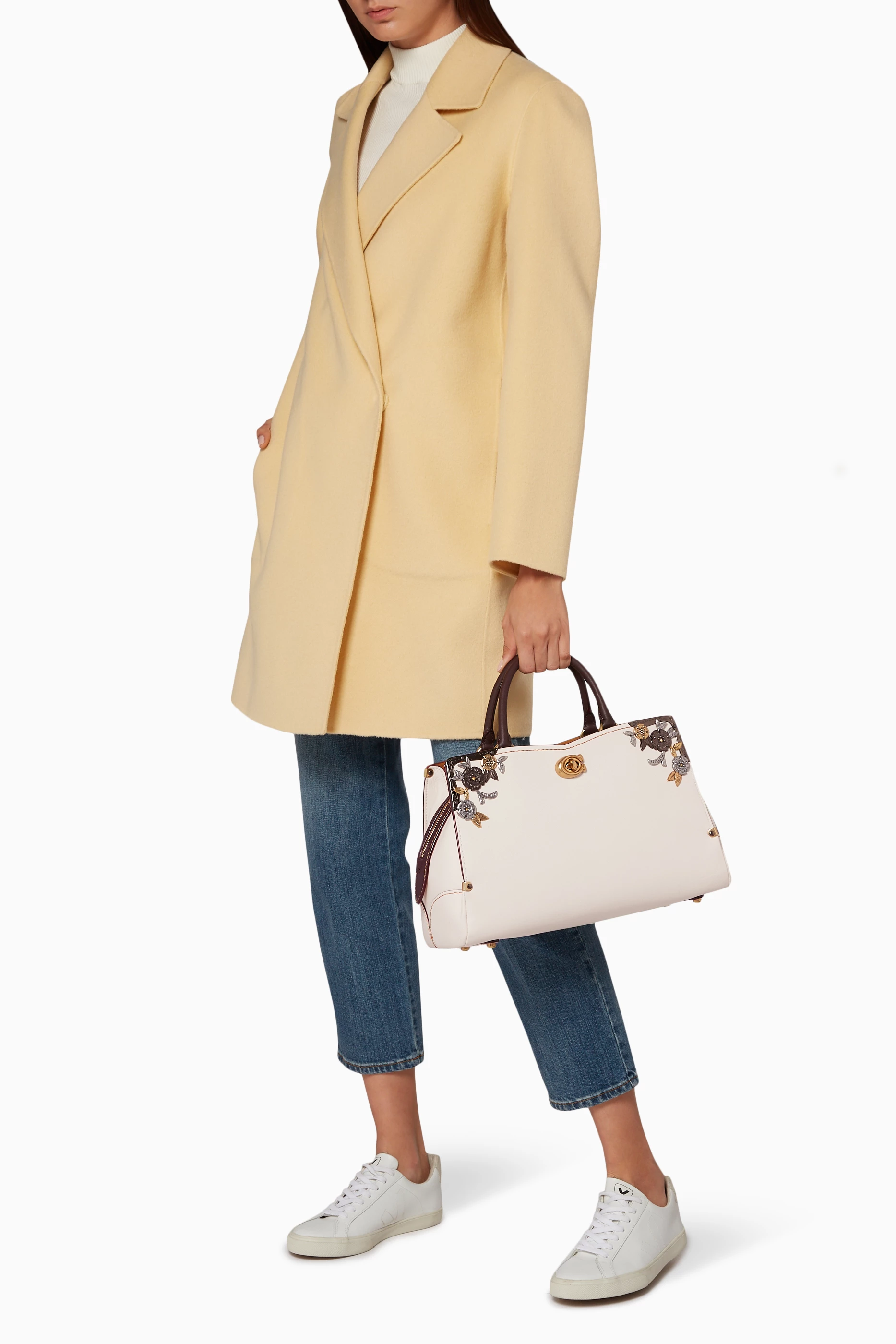 Coach mason carryall with metal tea rose sale