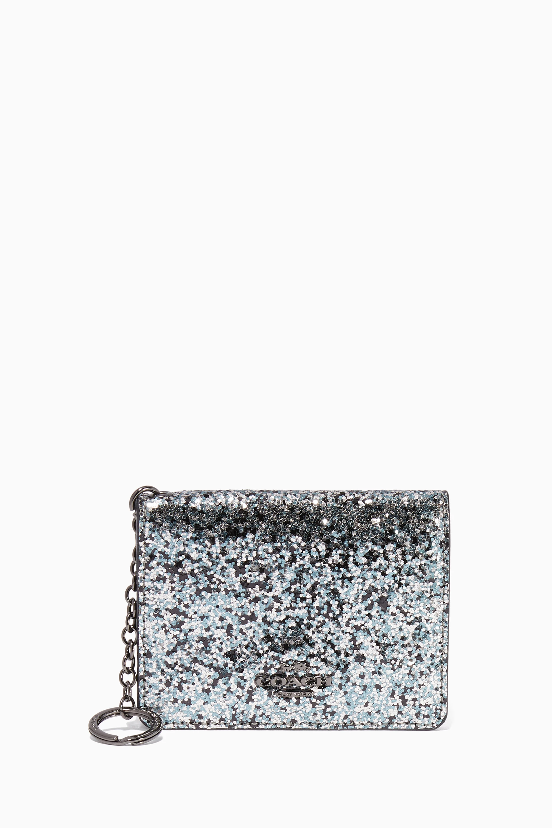 Coach glitter clearance keyring card case