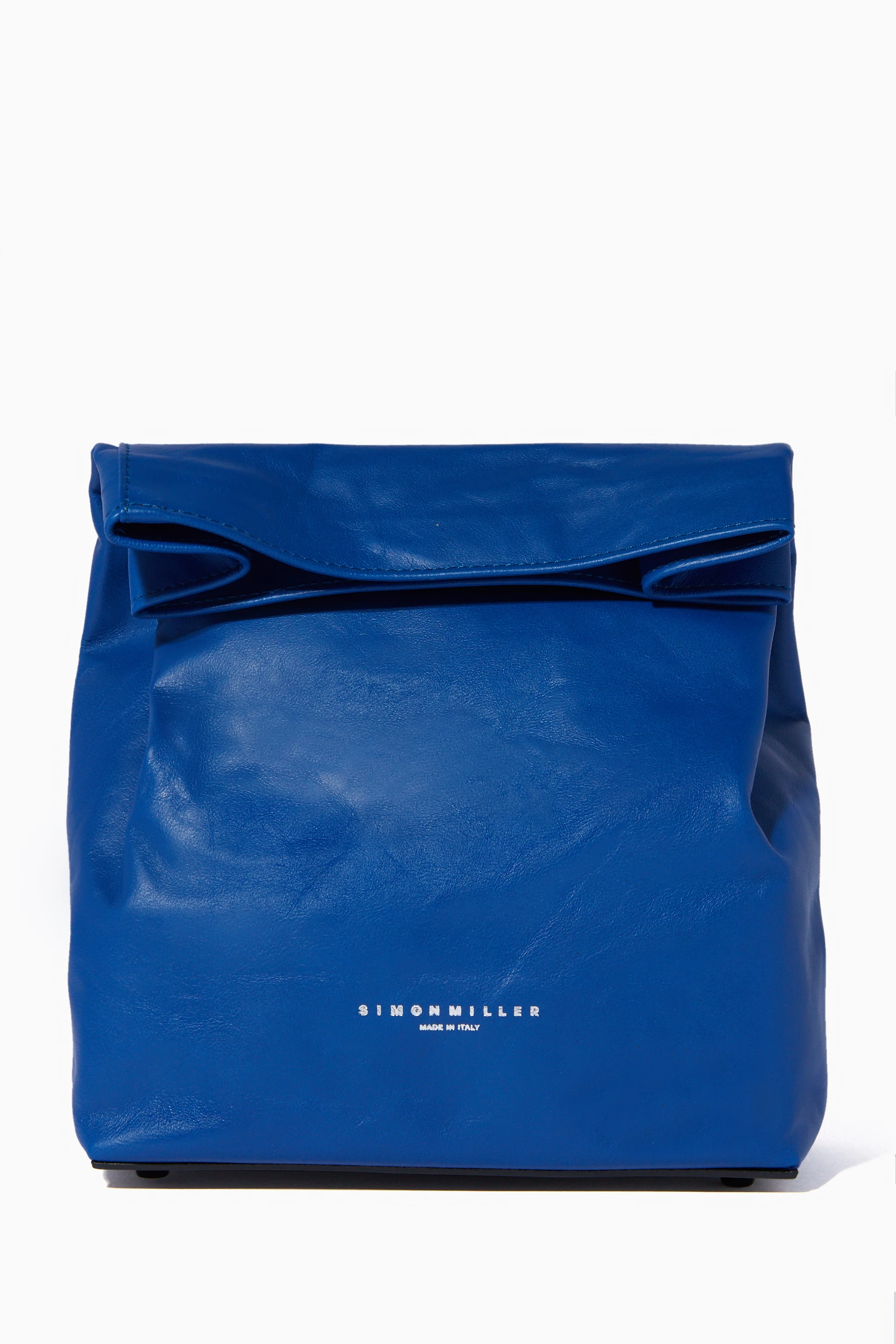 Buy Simon Miller Blue Bright Blue Lambskin Lunchbag 20 Clutch for