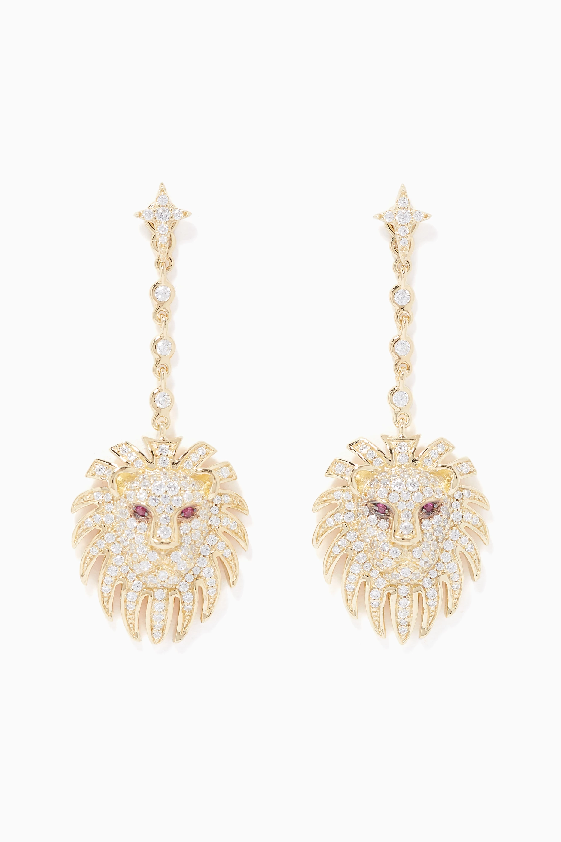 Lion earrings store