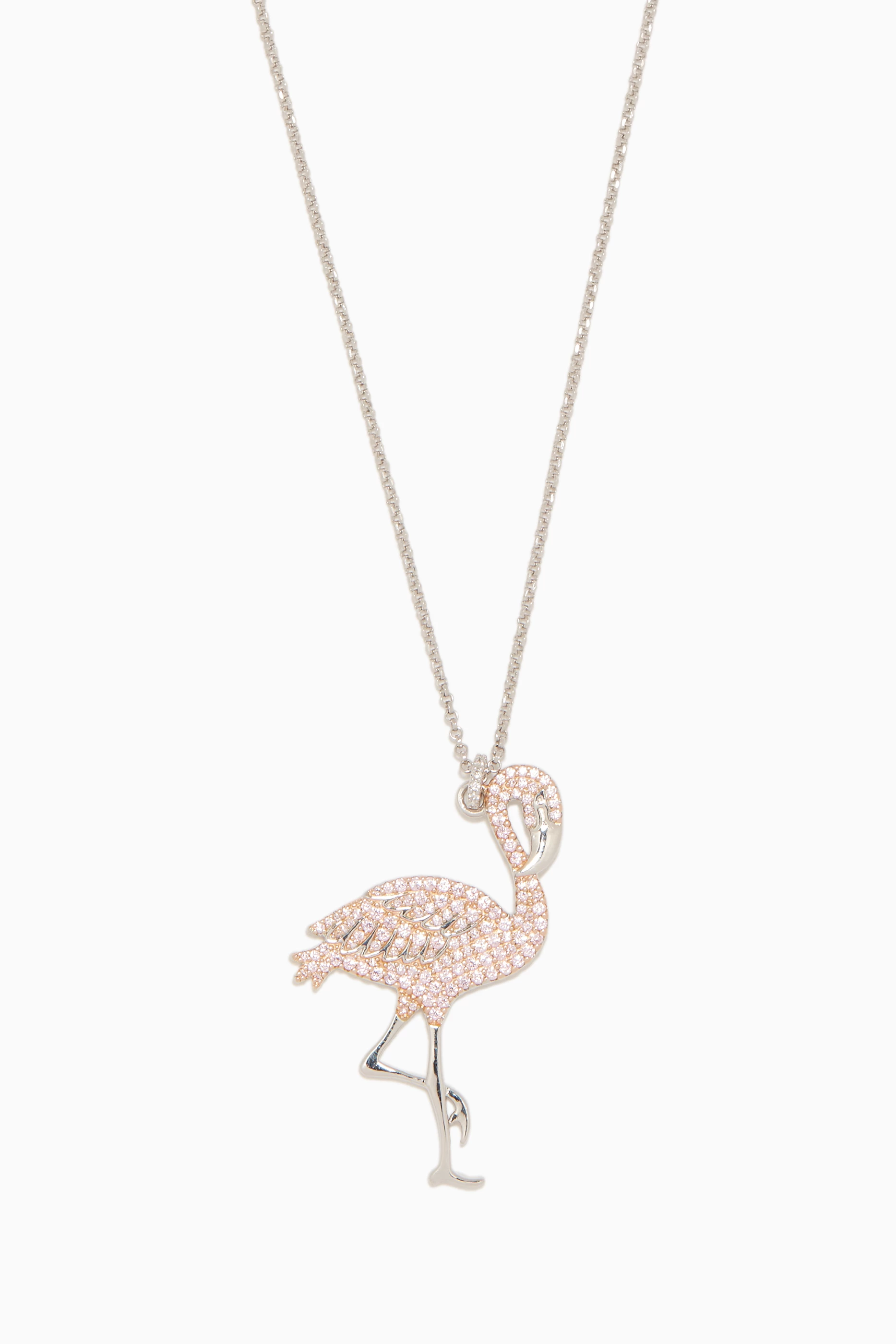 Diamond flamingo clearance necklace