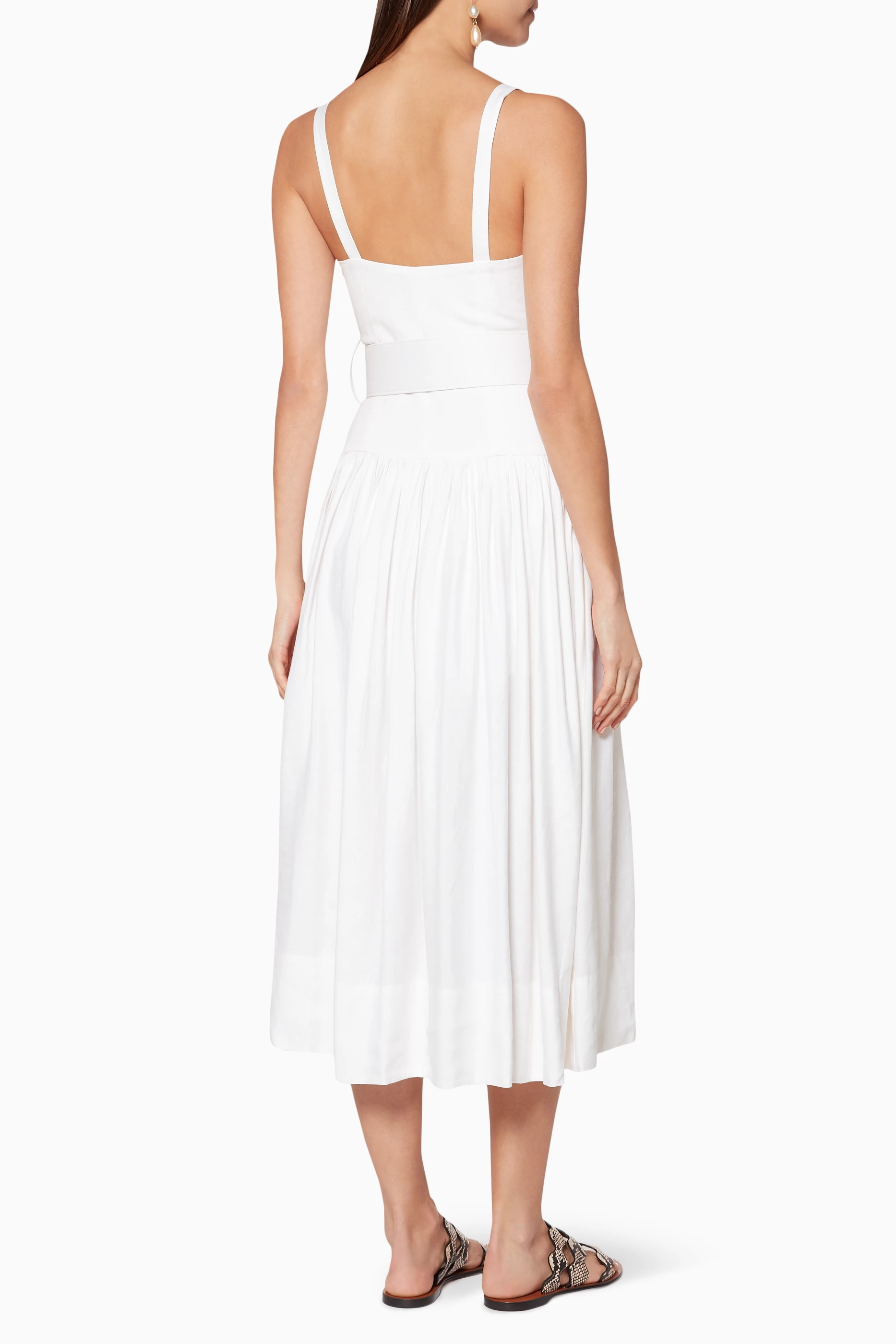 Shona joy gaia best sale linen fitted midi dress
