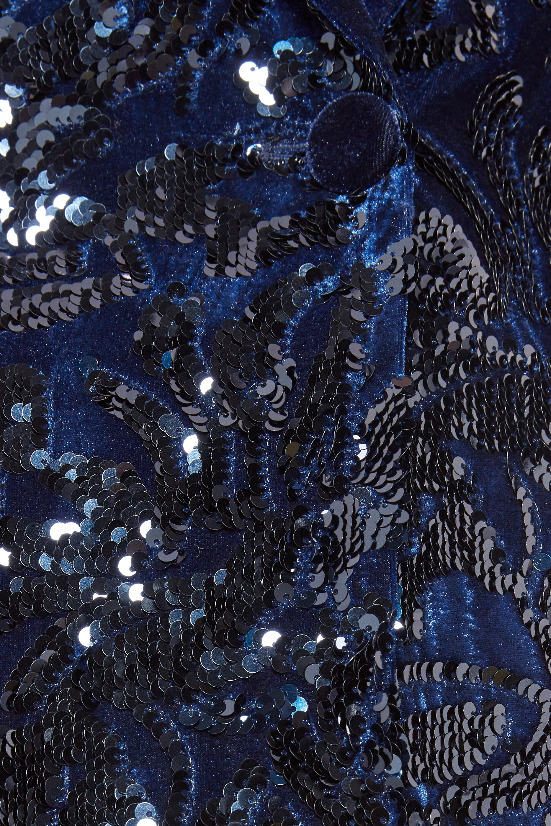 Buy Alexis Blue Navy Sequin Embellished Rashida Jacket for Women