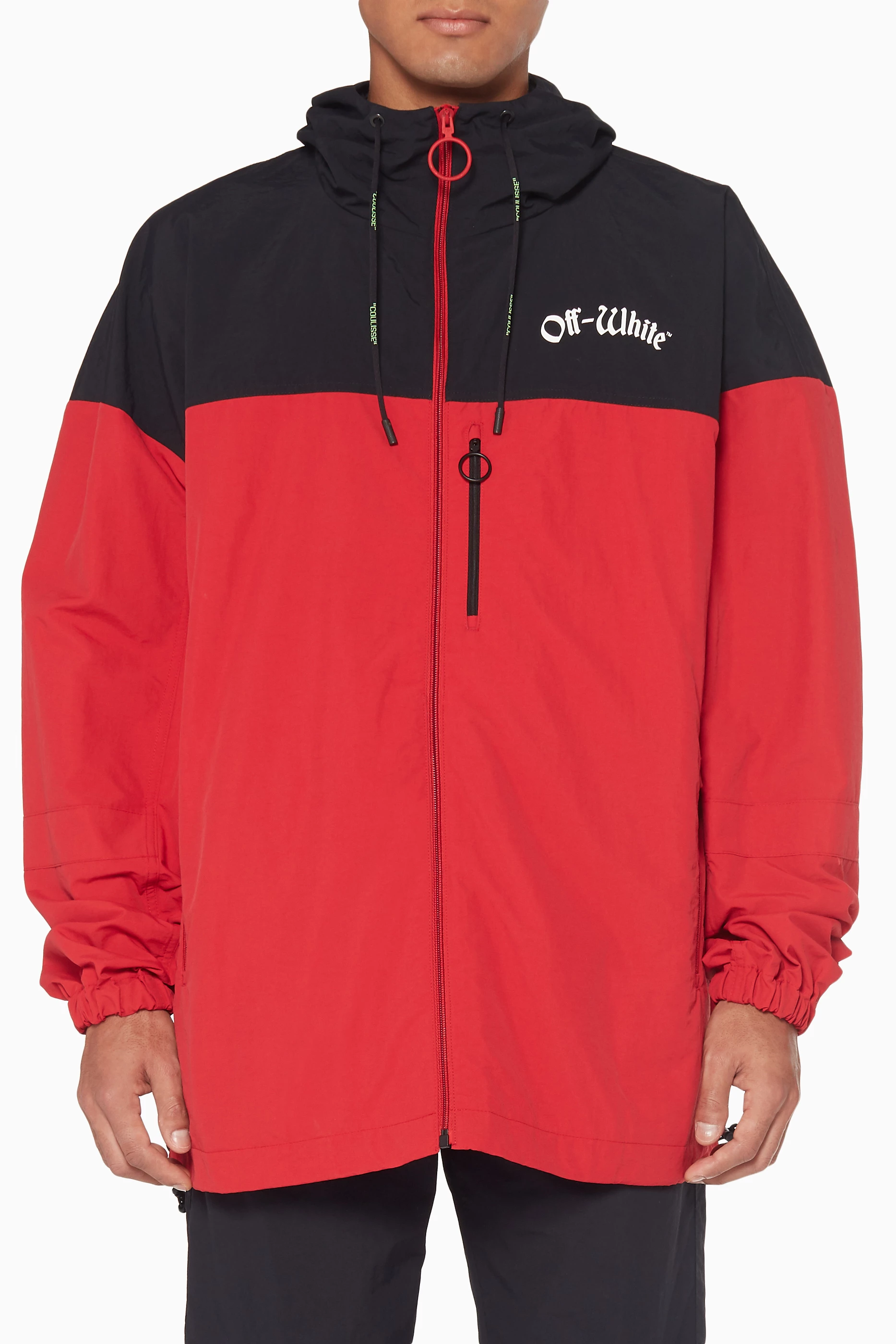 Off white red windbreaker sale
