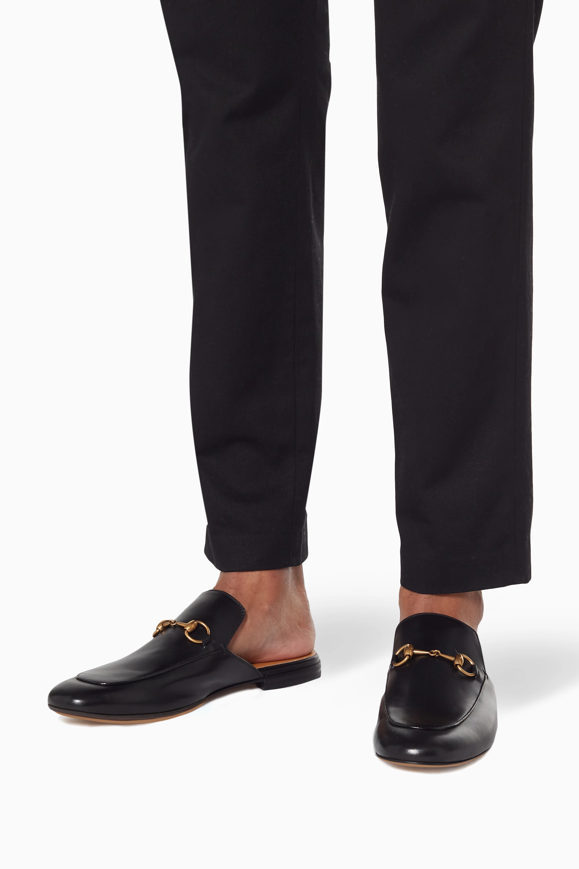 Buy Gucci Black Black Kings Horsebit Backless Loafers for Men in