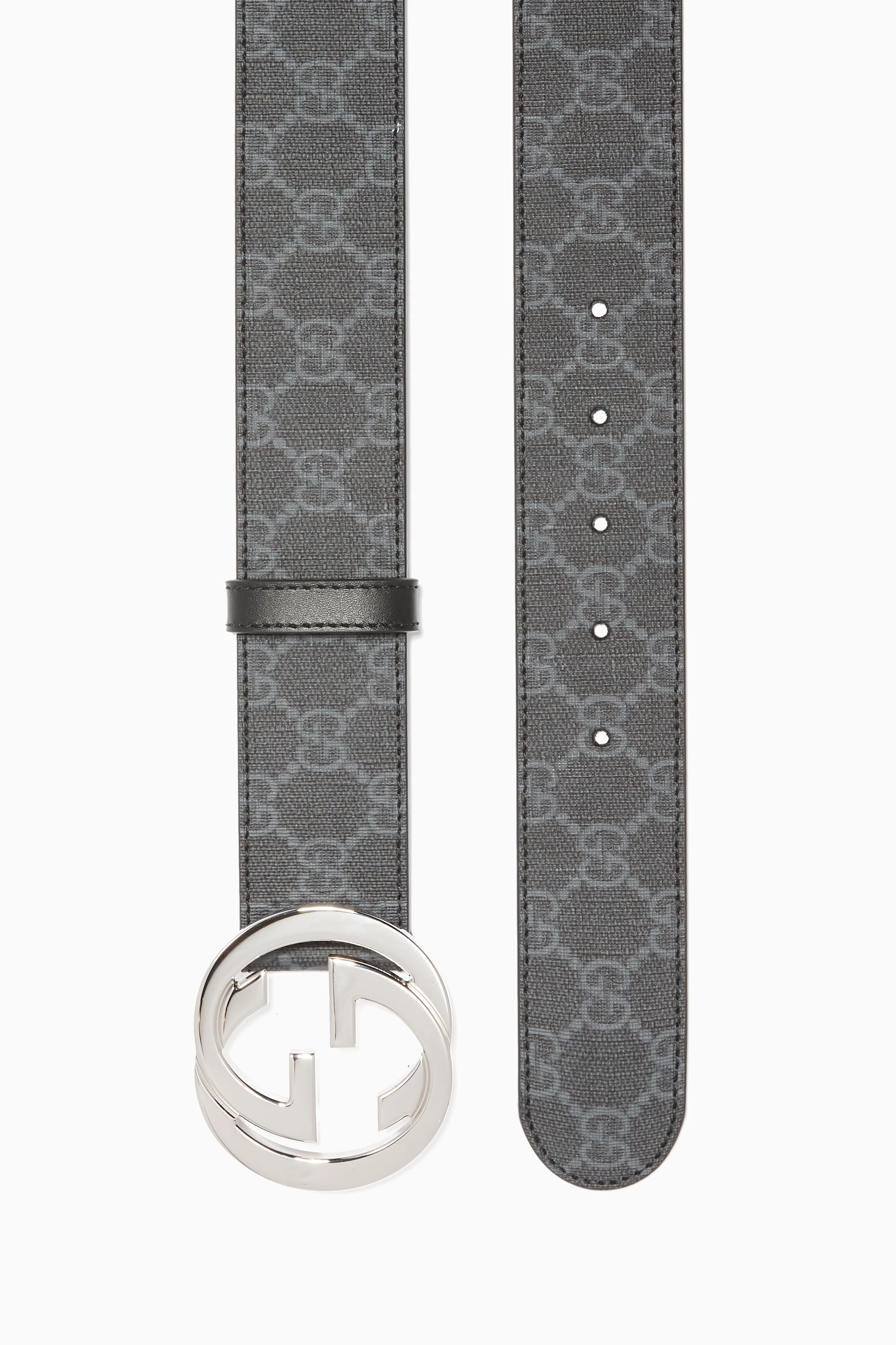 Gucci supreme belt sales black
