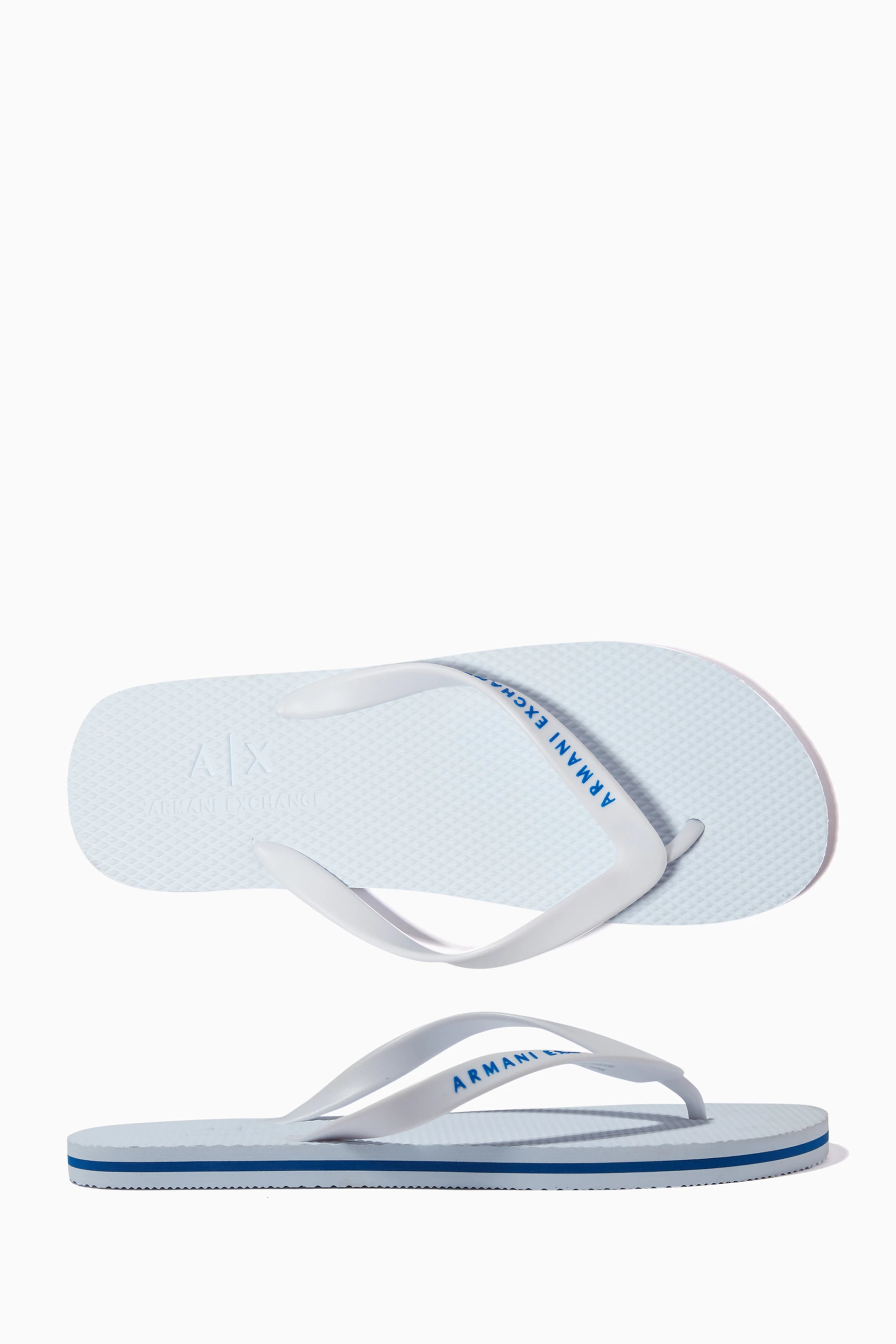 Buy Armani Exchange White Striped Sole Flip Flops for Men in UAE