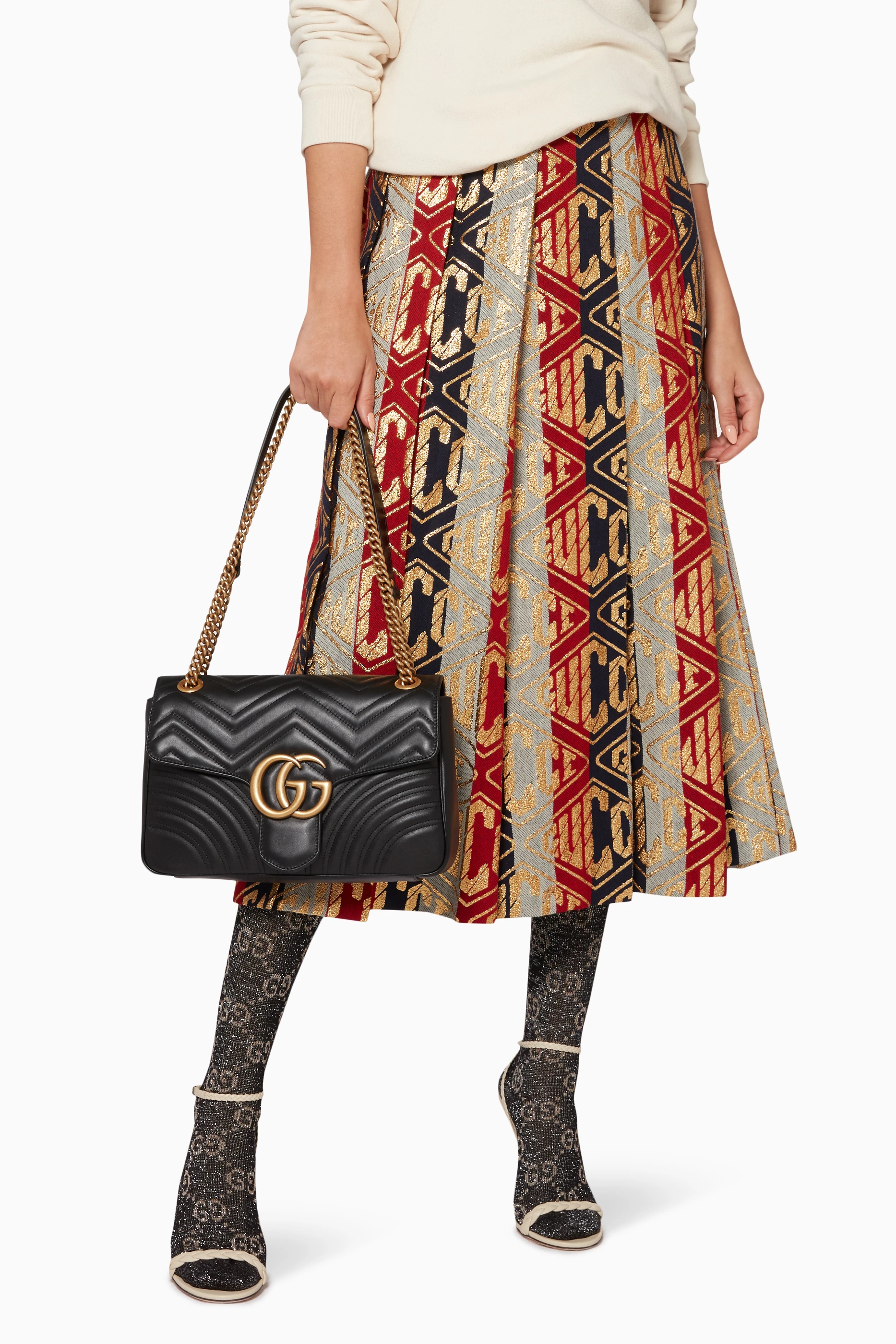 Black quilted 2025 marmont 2.0 bag