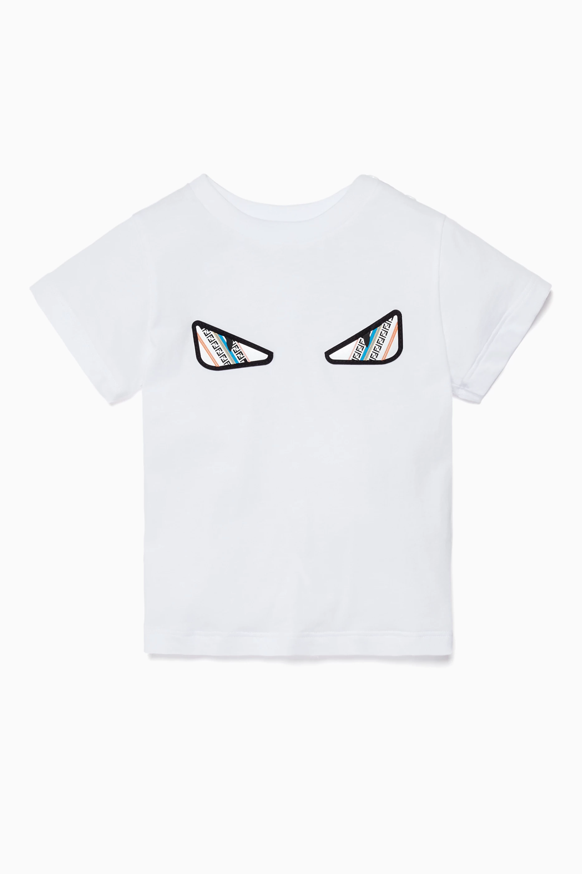 Fendi eyes t shirt white hot sale