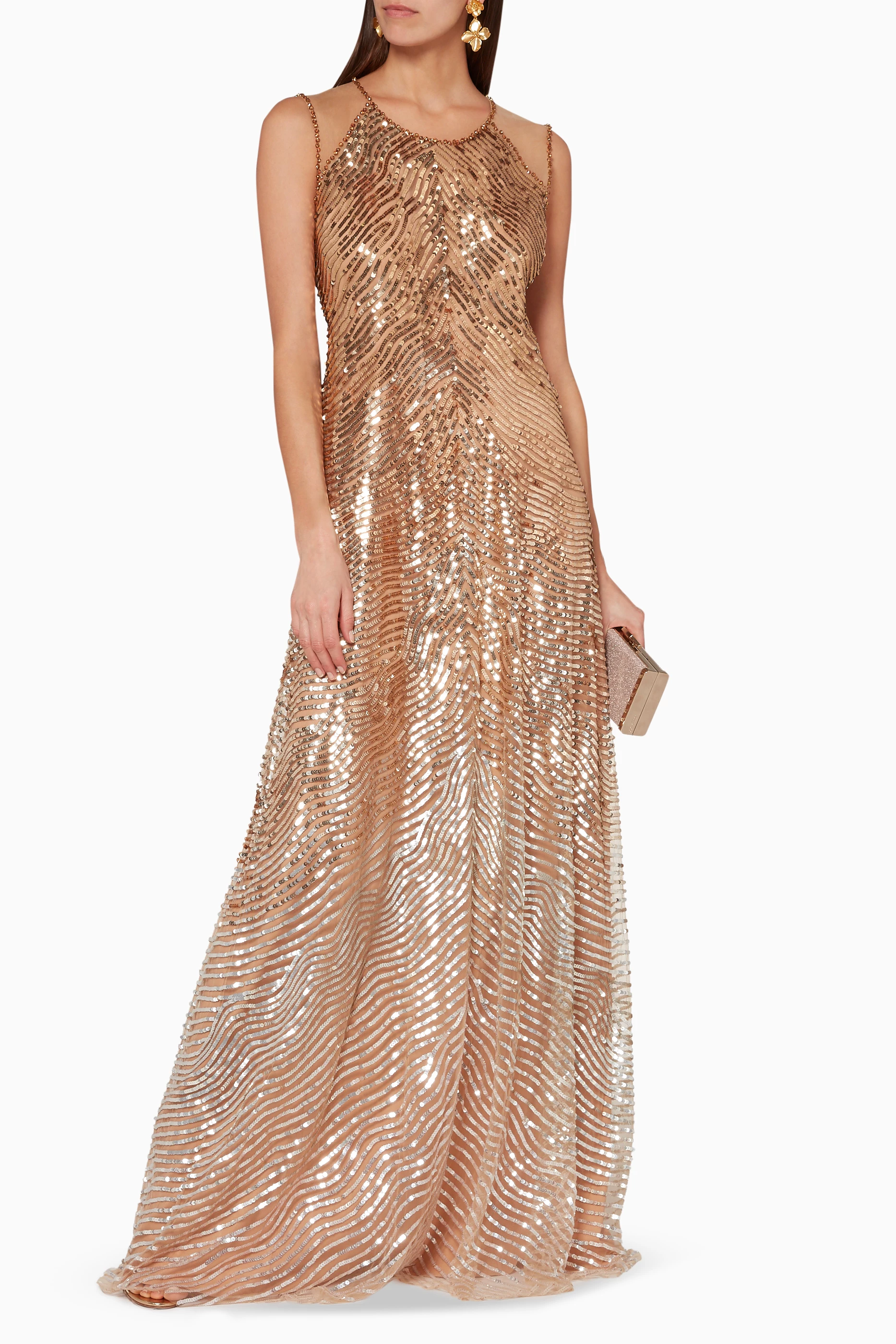 Onyx sleeveless discount evening gown