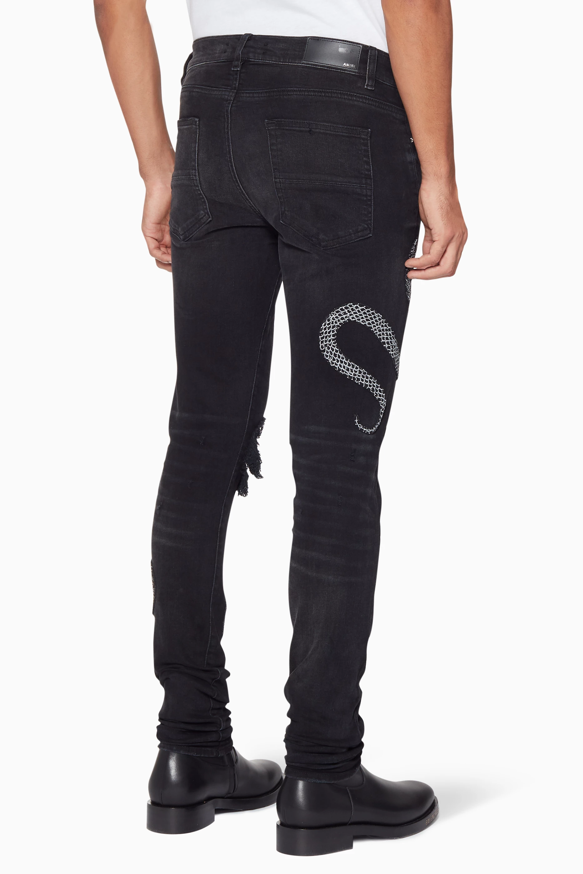 Amiri snake denim jacket sales