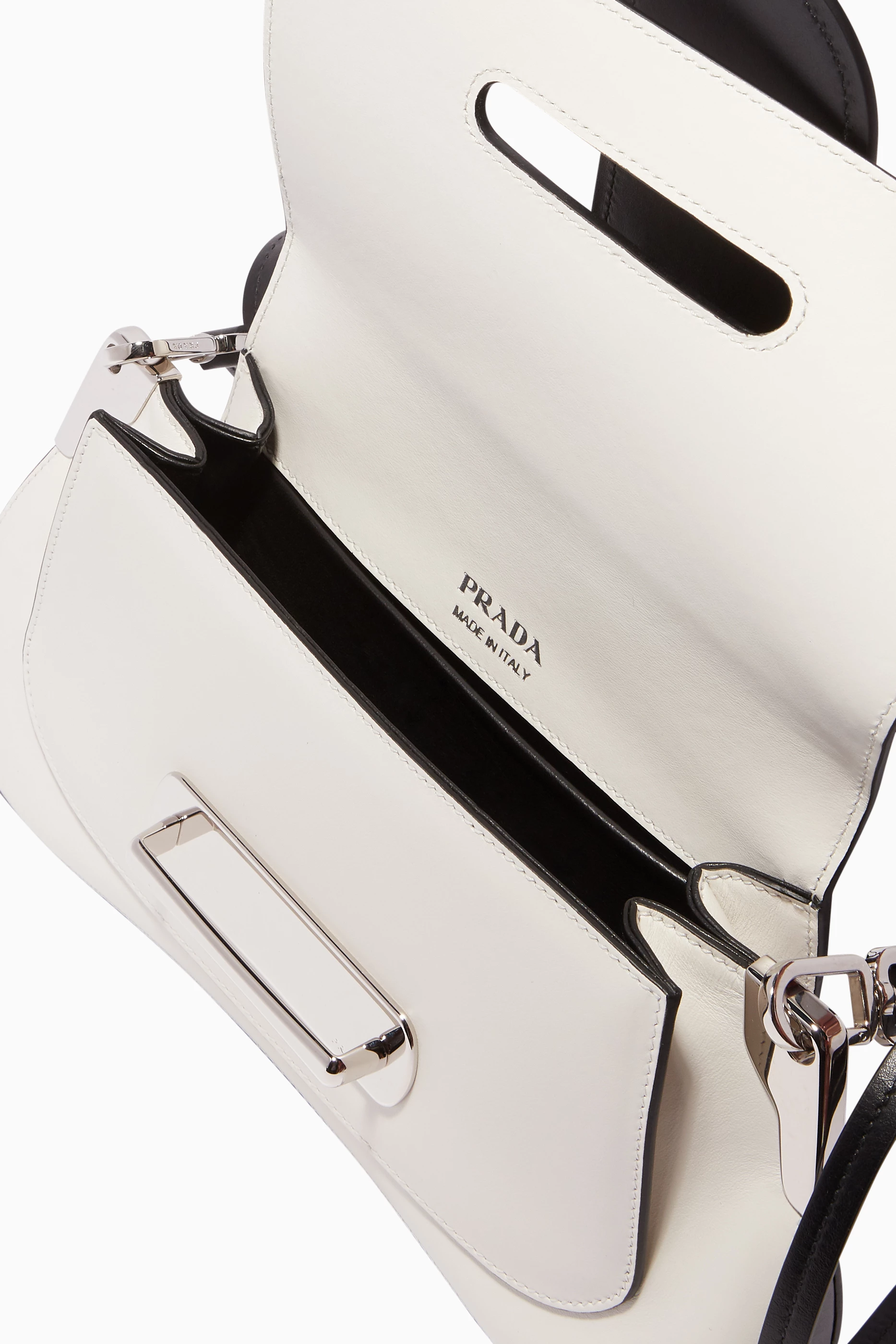 Sidonie leather handbag Prada White in Leather - 25771330