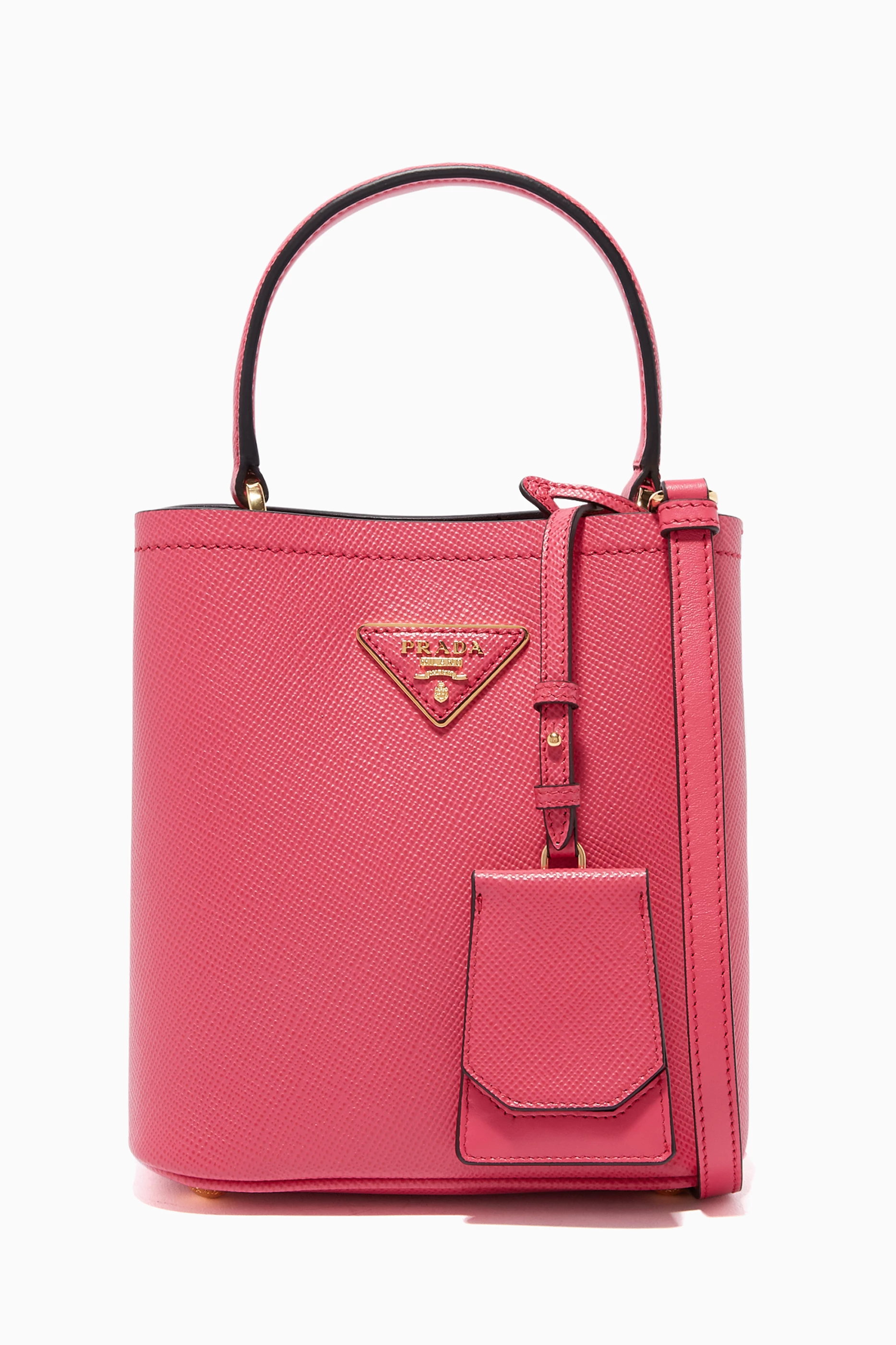 Buy Prada Pink Panier Small Saffiano Leather Bucket Bag for Women in UAE Ounass