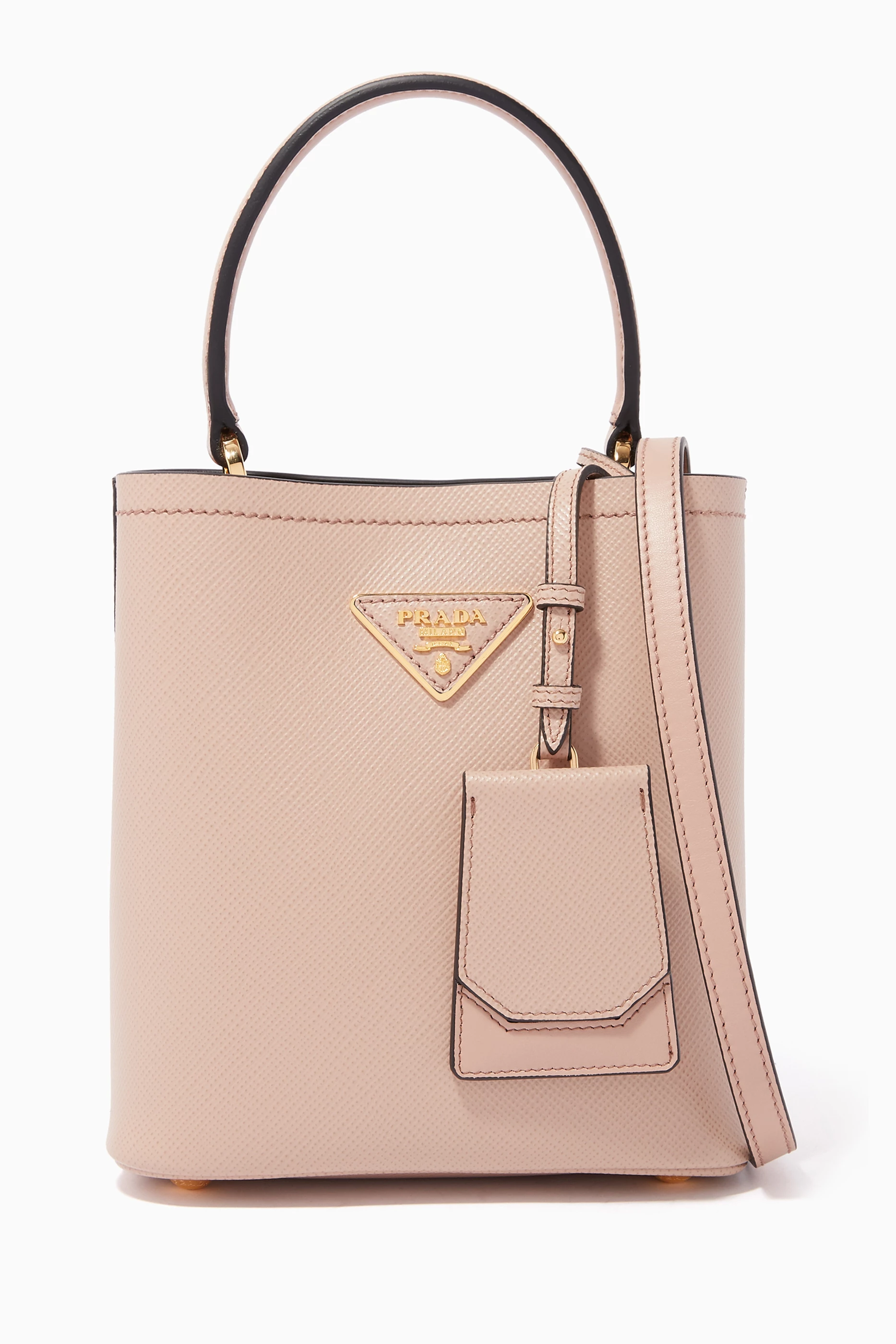 Saffiano mini online bucket bag
