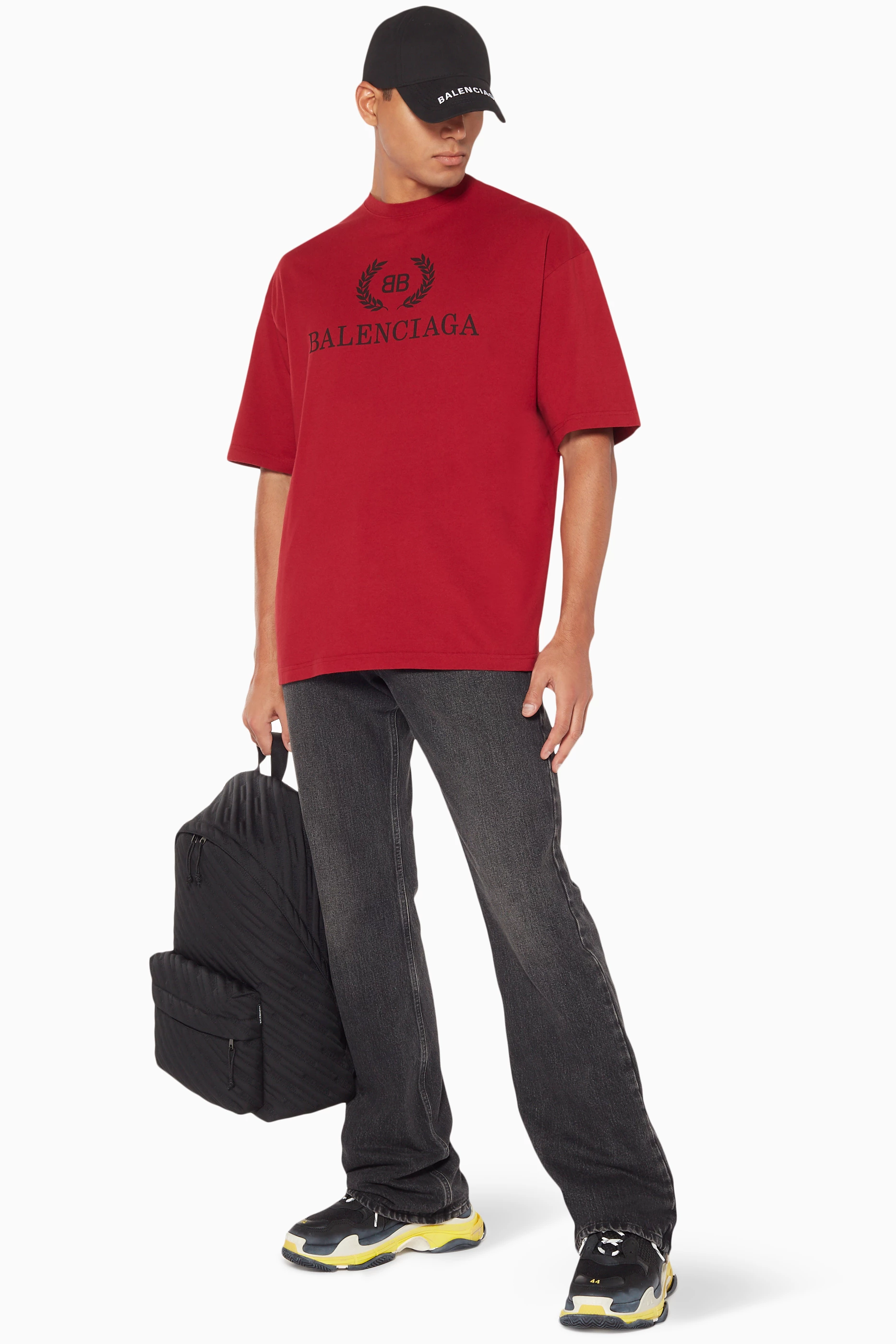 Balenciaga red t shirt new arrivals