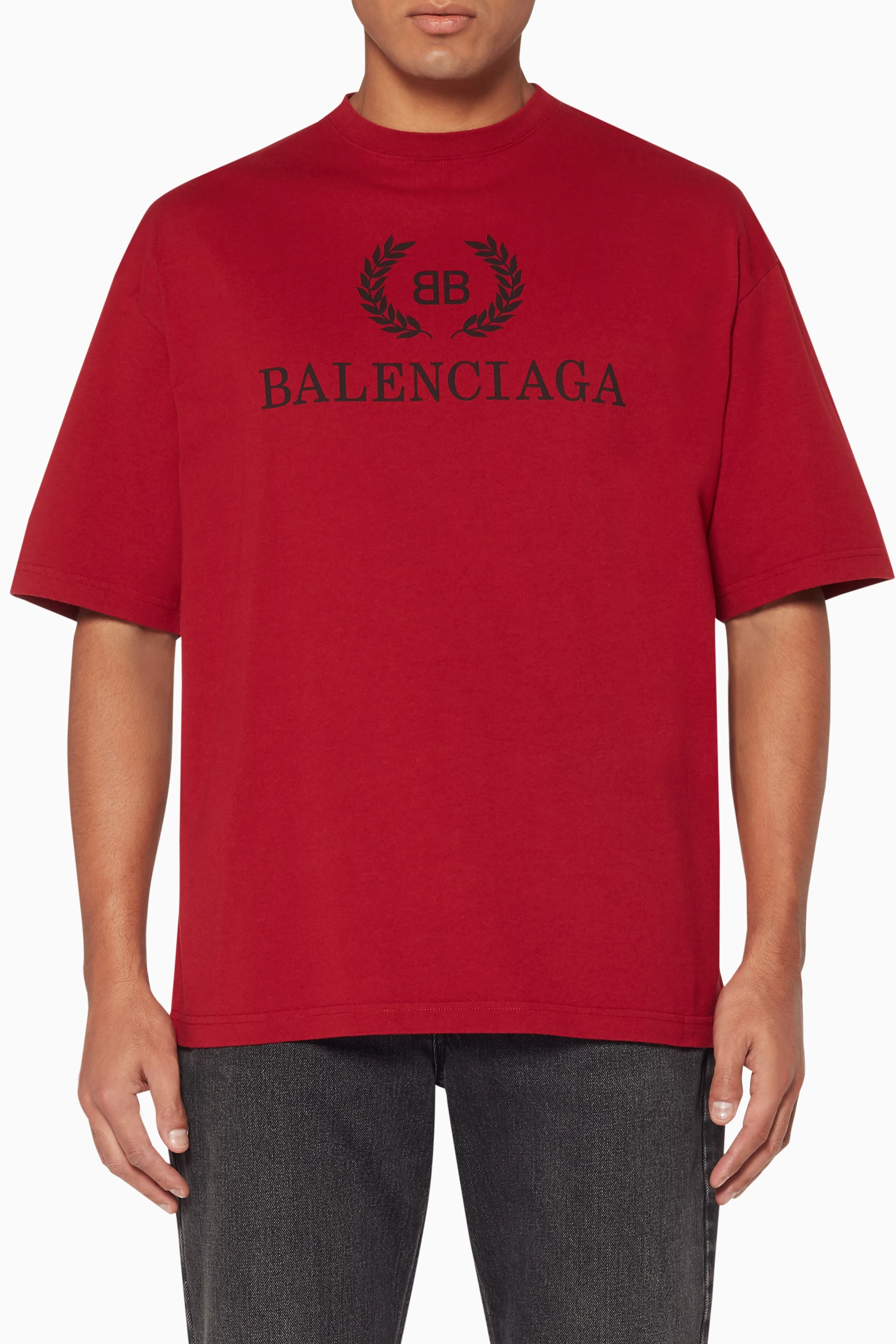 Balenciaga red shirt best sale