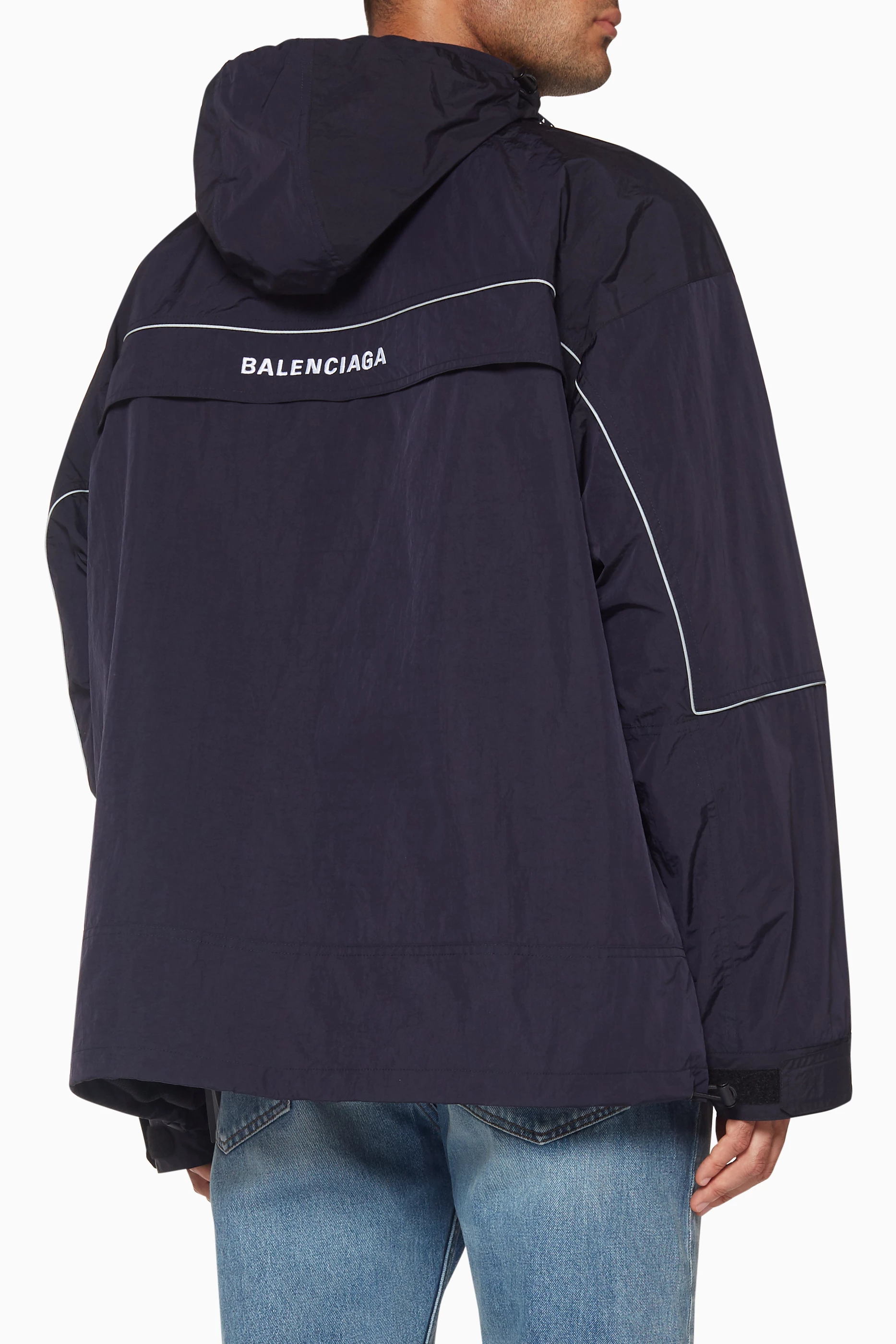 Buy Balenciaga Blue Blue 80s Windbreaker Jacket for Men in UAE Ounass