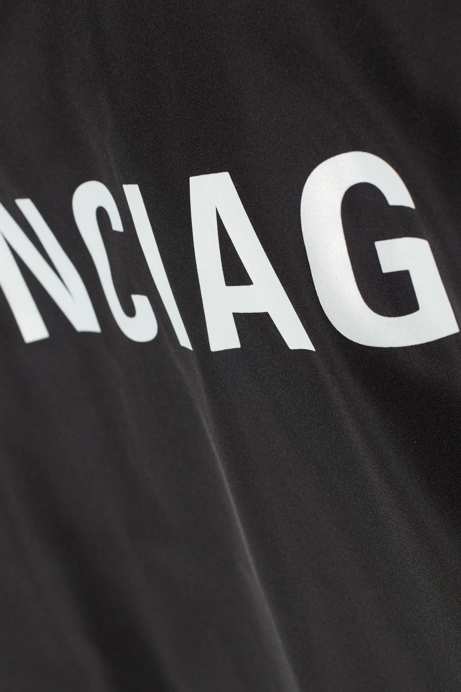 Buy Balenciaga Black Black Logo Print Raincoat for Men in UAE Ounass