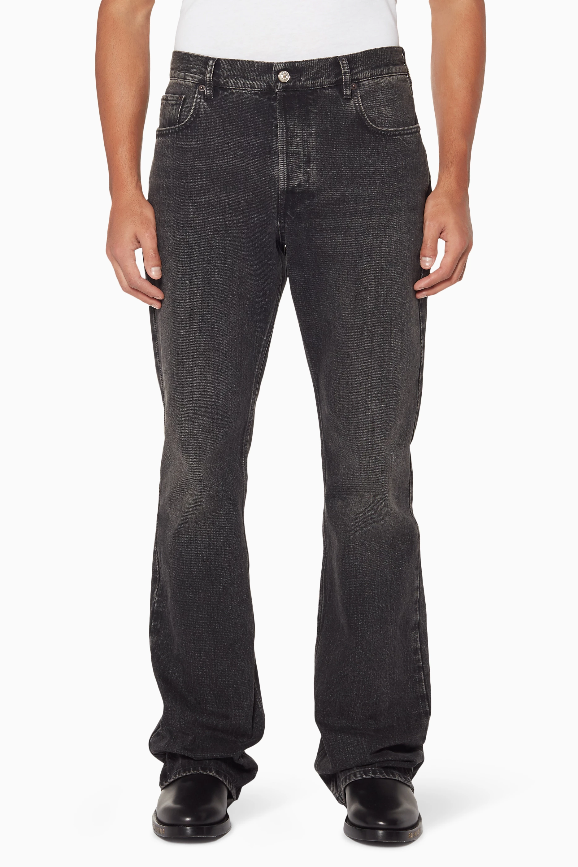 Buy Balenciaga Black Black Bootcut Jeans for Men in UAE Ounass
