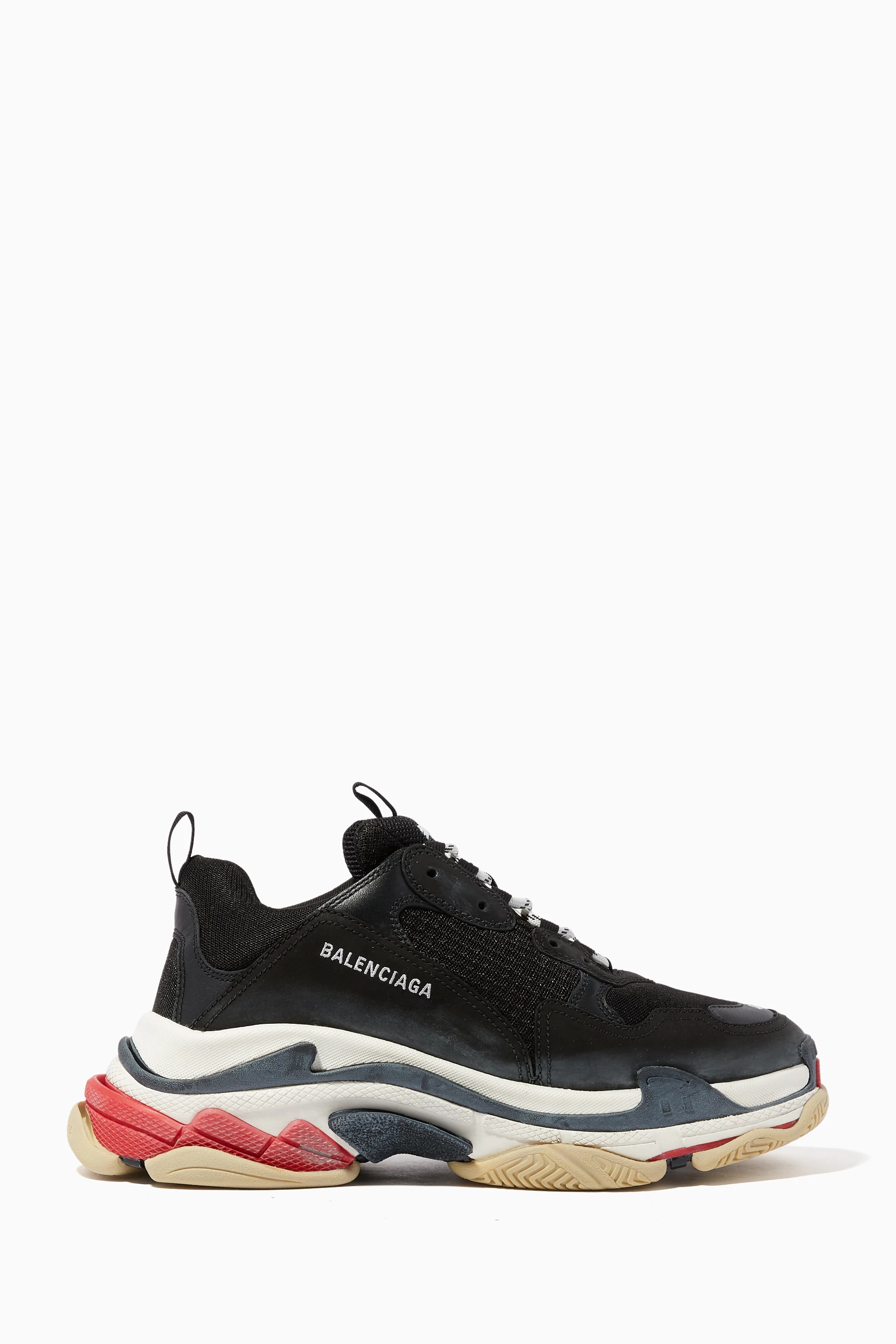 Balenciaga triple s red white black deals