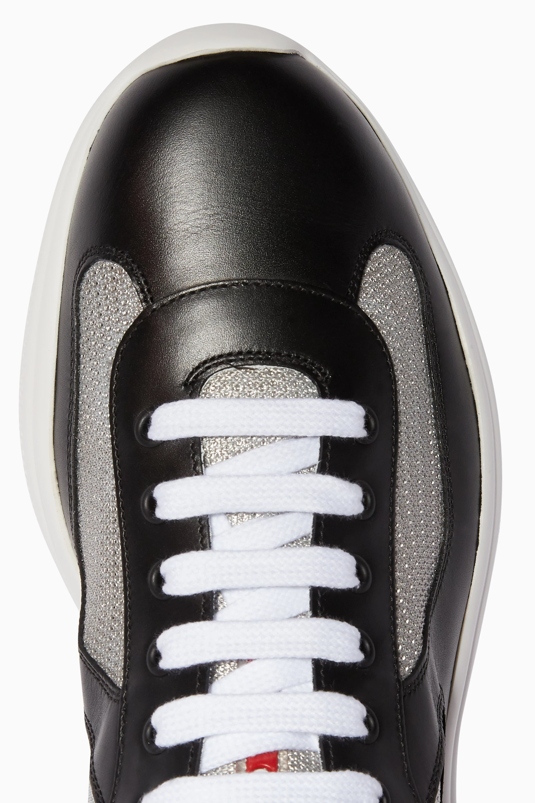 Prada black americas cup sneakers top