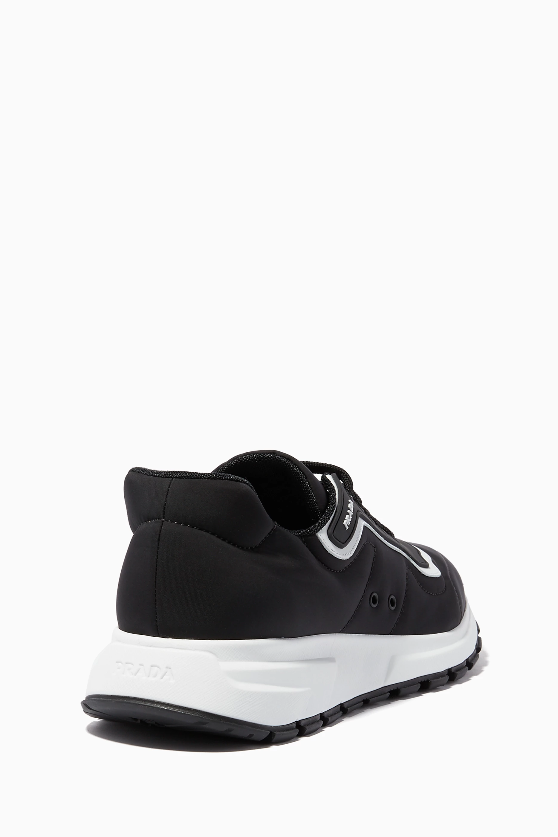 Buy Prada Black Black Match Race Panelled Sneakers for Men in UAE